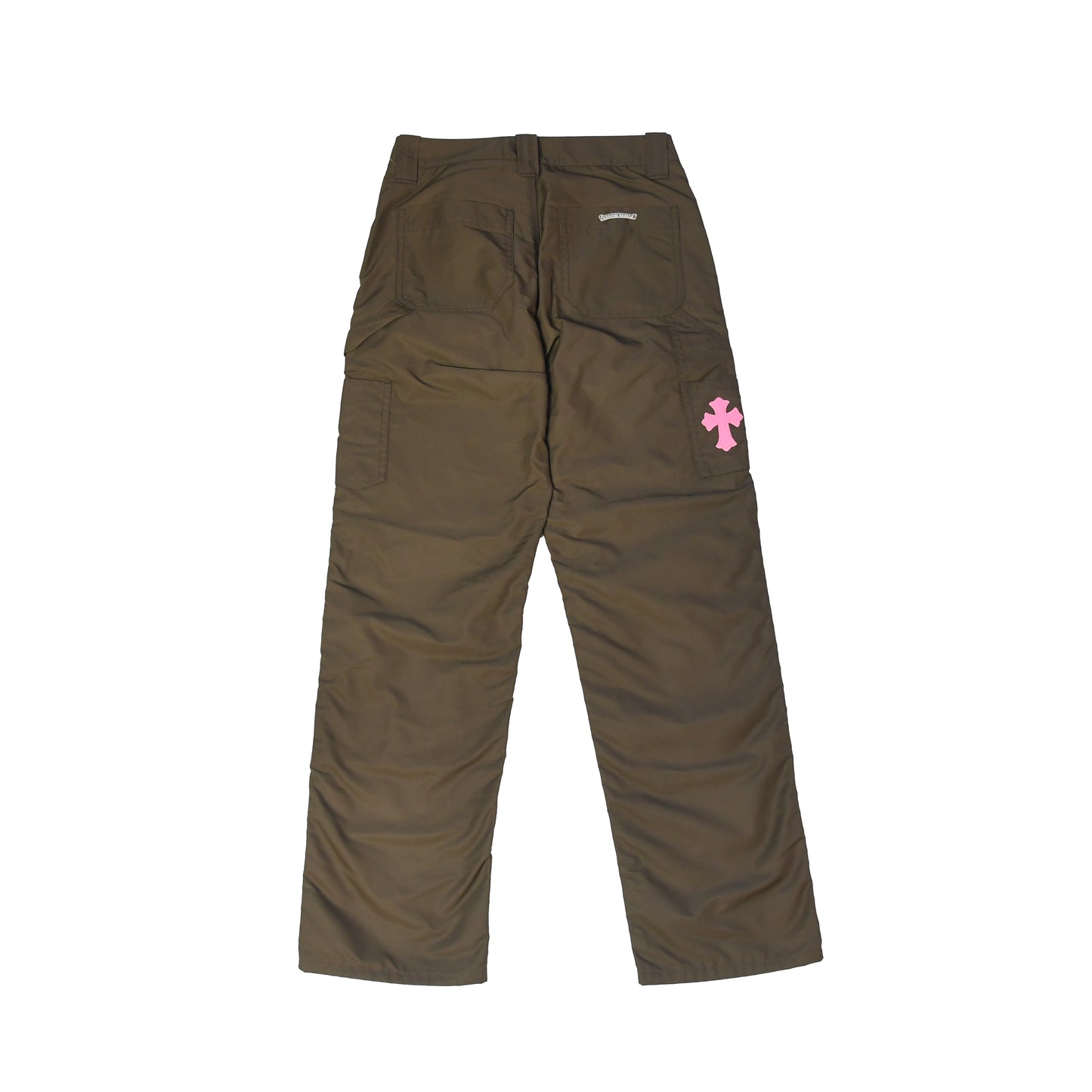Chrome Hearts Nylon and Leather Double Knee Pants Brown-NOBLEMARS