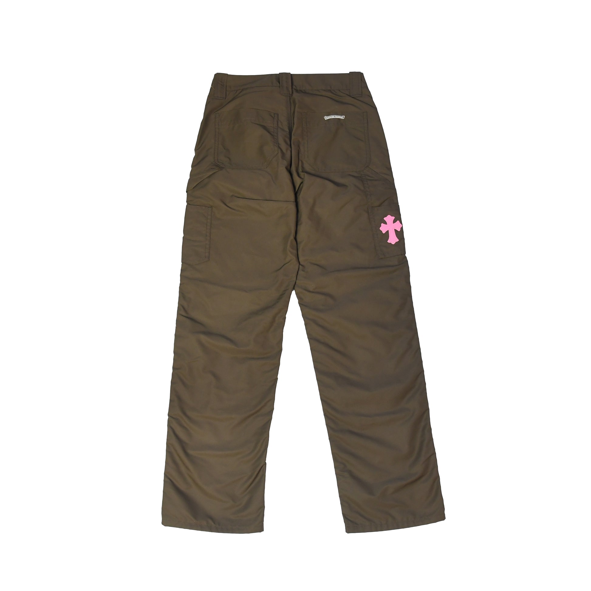 Chrome Hearts Nylon and Leather Double Knee Pants Brown-NOBLEMARS