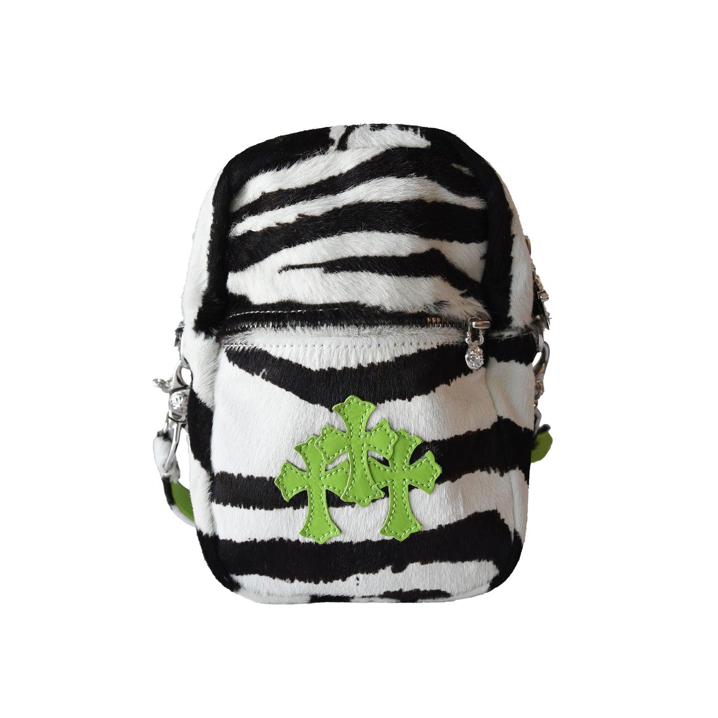 Chrome Hearts Zebra Bag With Green Crosses-NOBLEMARS