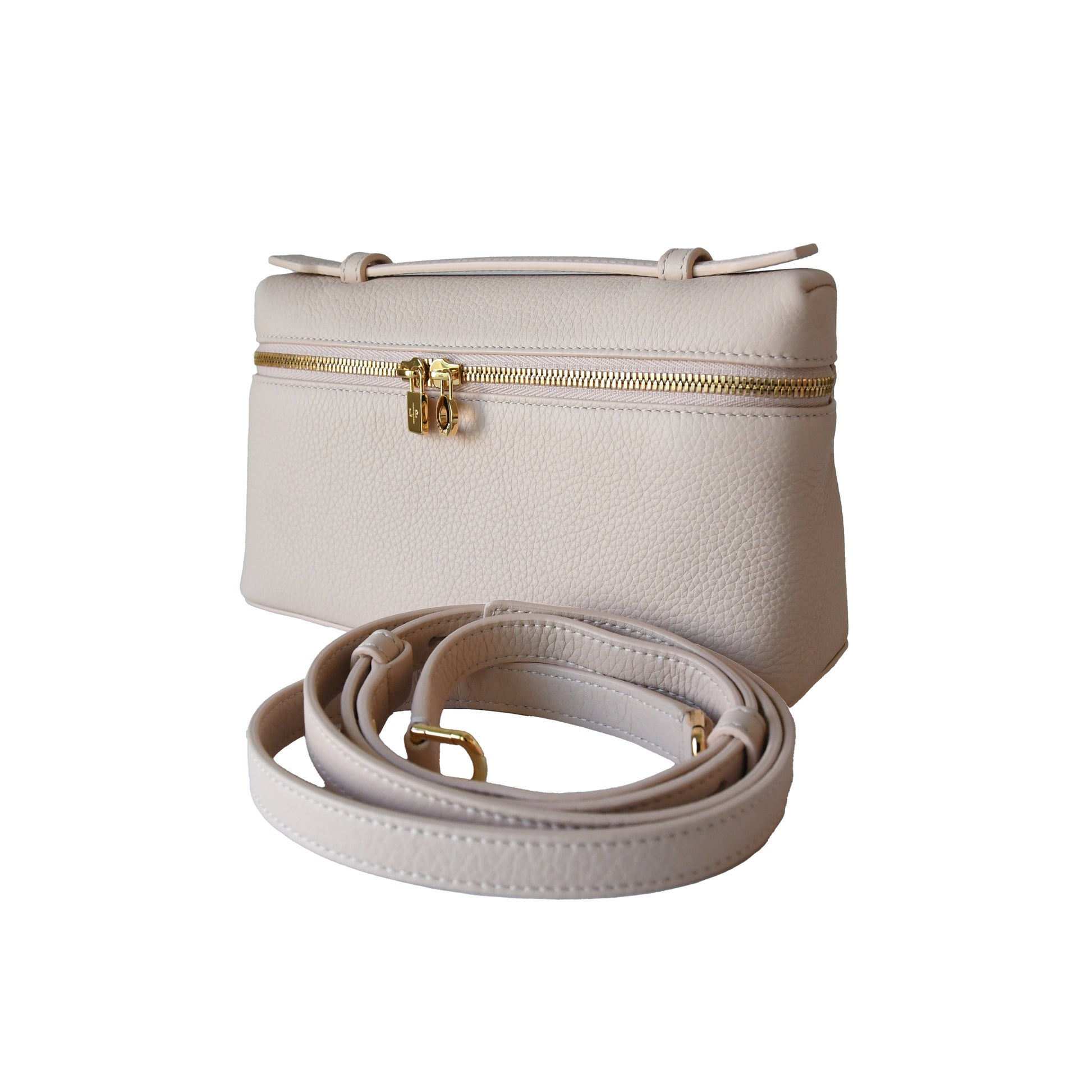 Loro Piana Leather Extra Pocket L19 Pouch Light Pink-NOBLEMARS