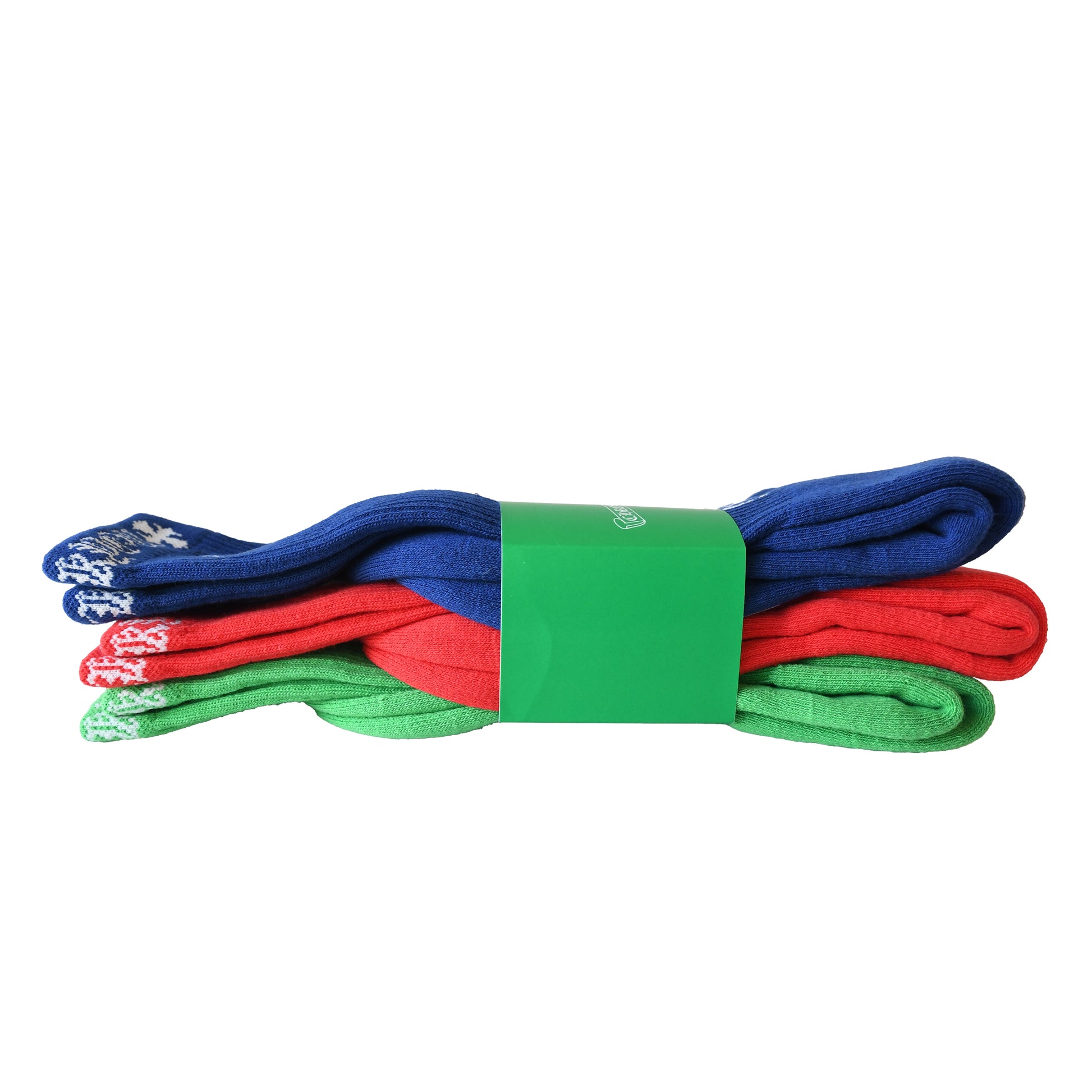 Chrome Hearts CH Socks 3-Pack Set Blue Red Green-NOBLEMARS