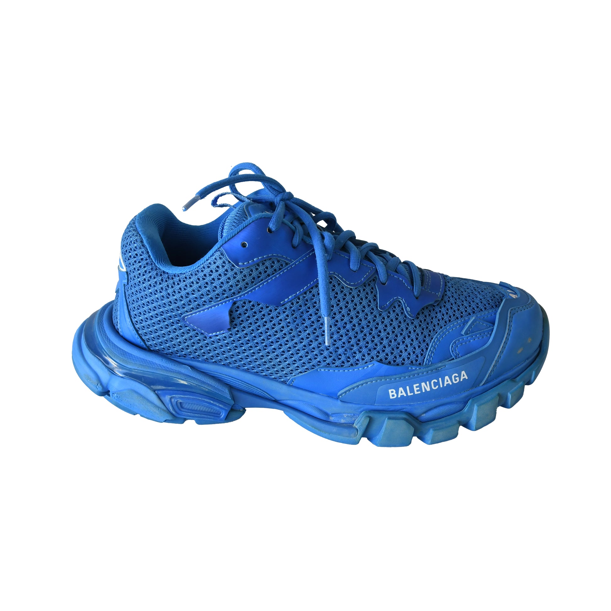 Balenciaga Track 3 Mesh Chunky Sneakers Blue-NOBLEMARS