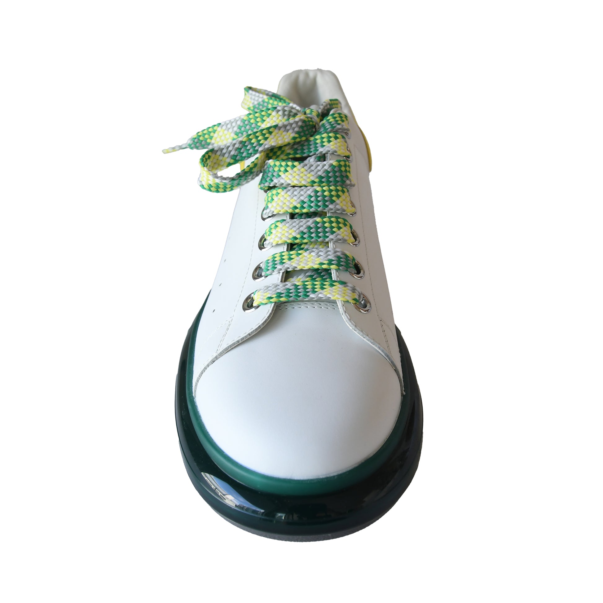 Alexander Mcqueen Larry Leather Sneaker White Green Transparent-NOBLEMARS