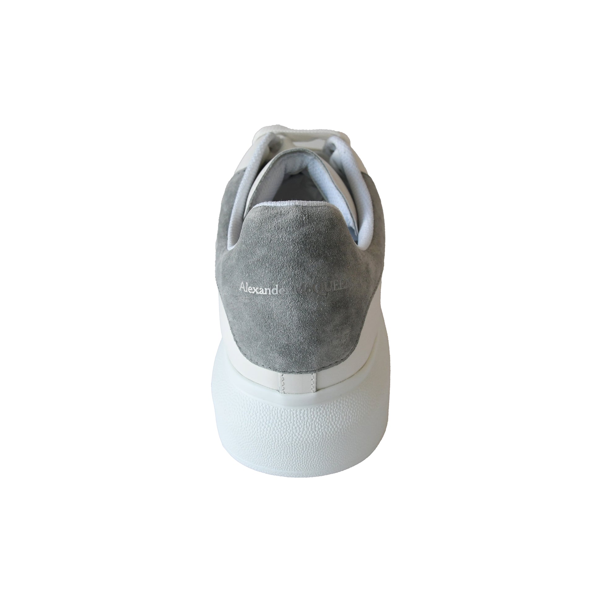 Alexander McQueen Lace Up Sneakers Grey White-NOBLEMARS