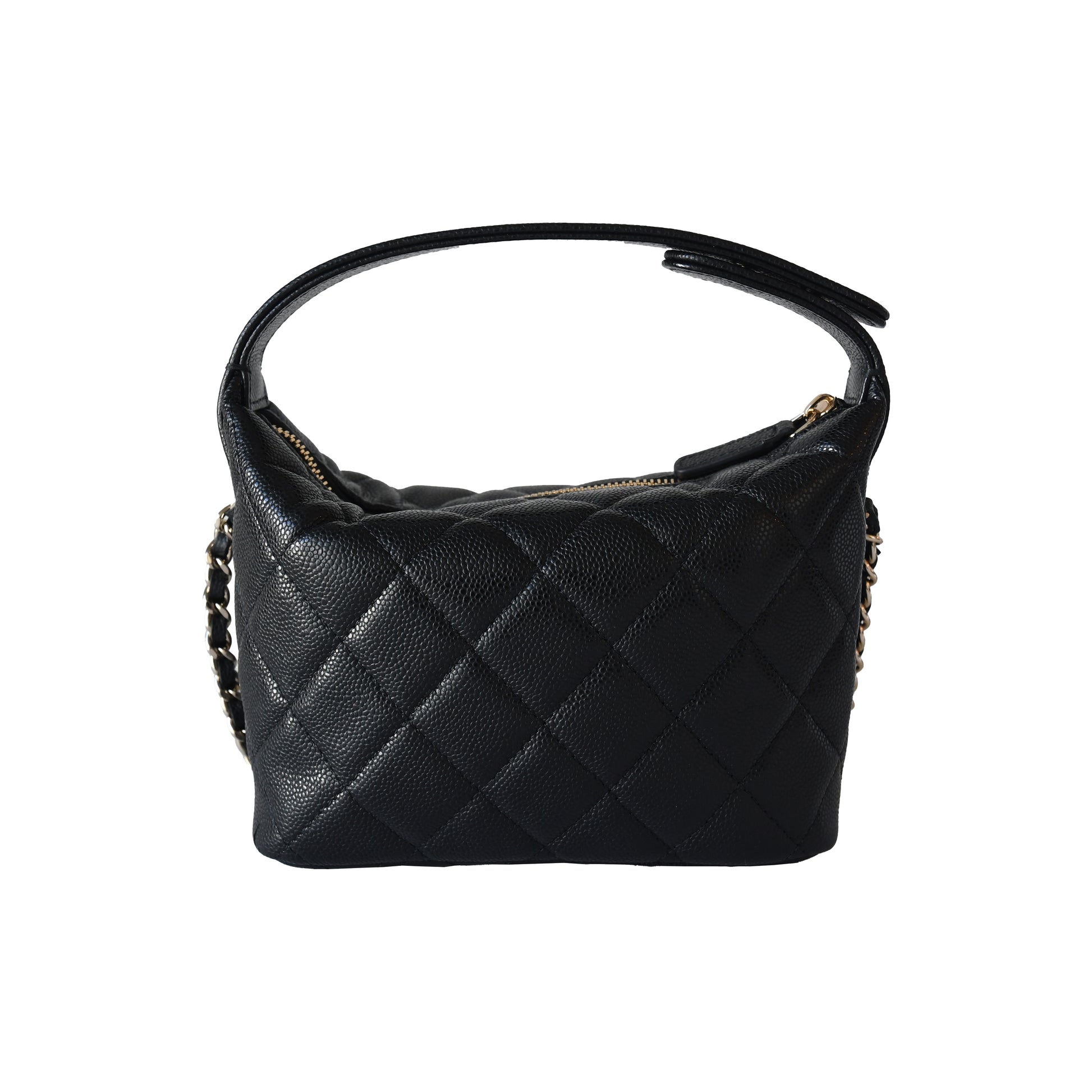 Chanel Caviar Quilted Hobo Bags Black-NOBLEMARS