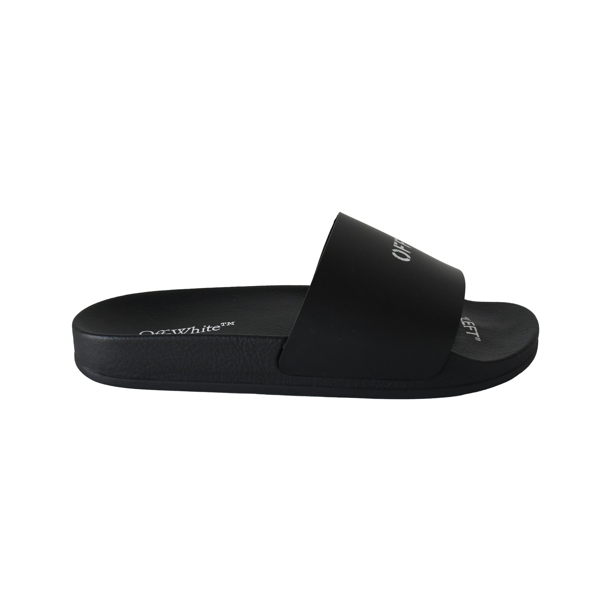 Off-White Pool Slide Rubber Sandals Black-NOBLEMARS