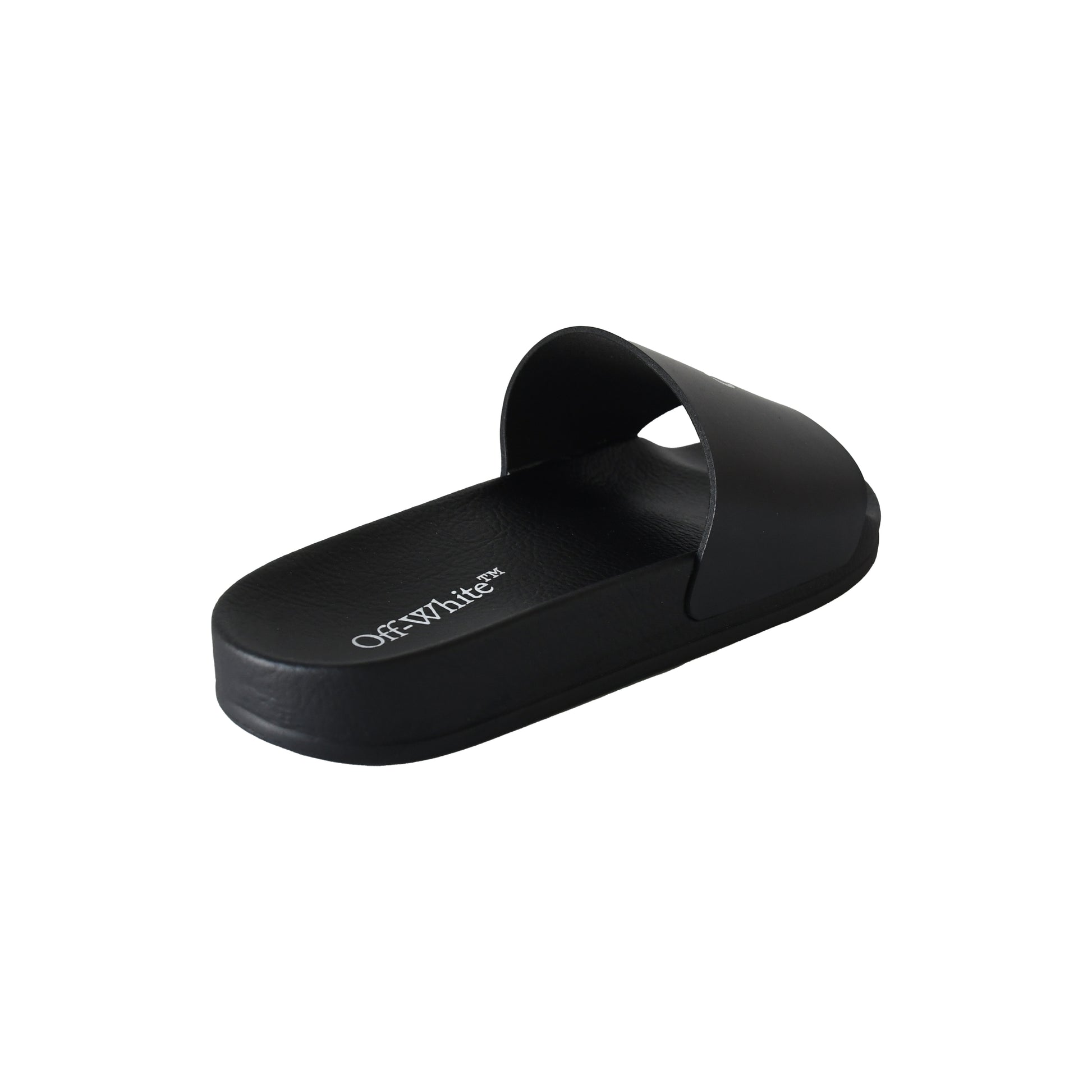 Off-White Pool Slide Rubber Sandals Black-NOBLEMARS