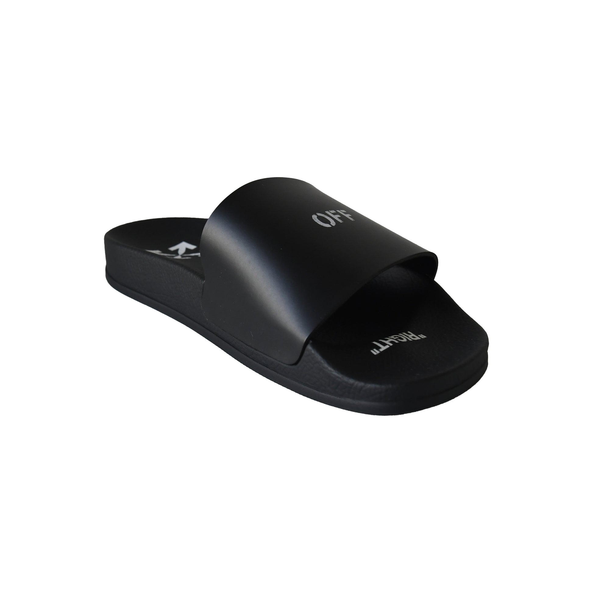 Off-White Pool Slide Rubber Sandals Black-NOBLEMARS