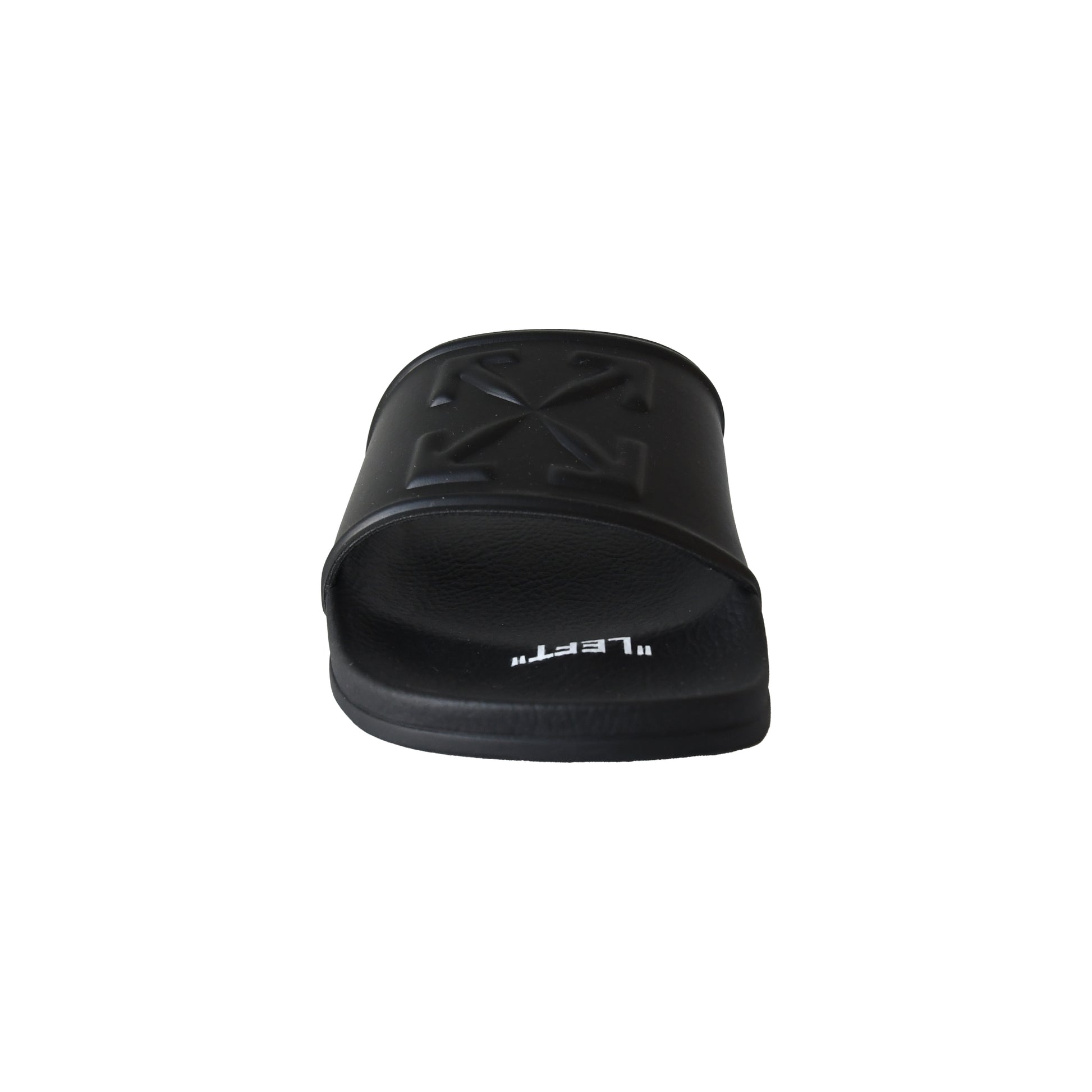 Off-White Arrow Logo Slides Black-NOBLEMARS
