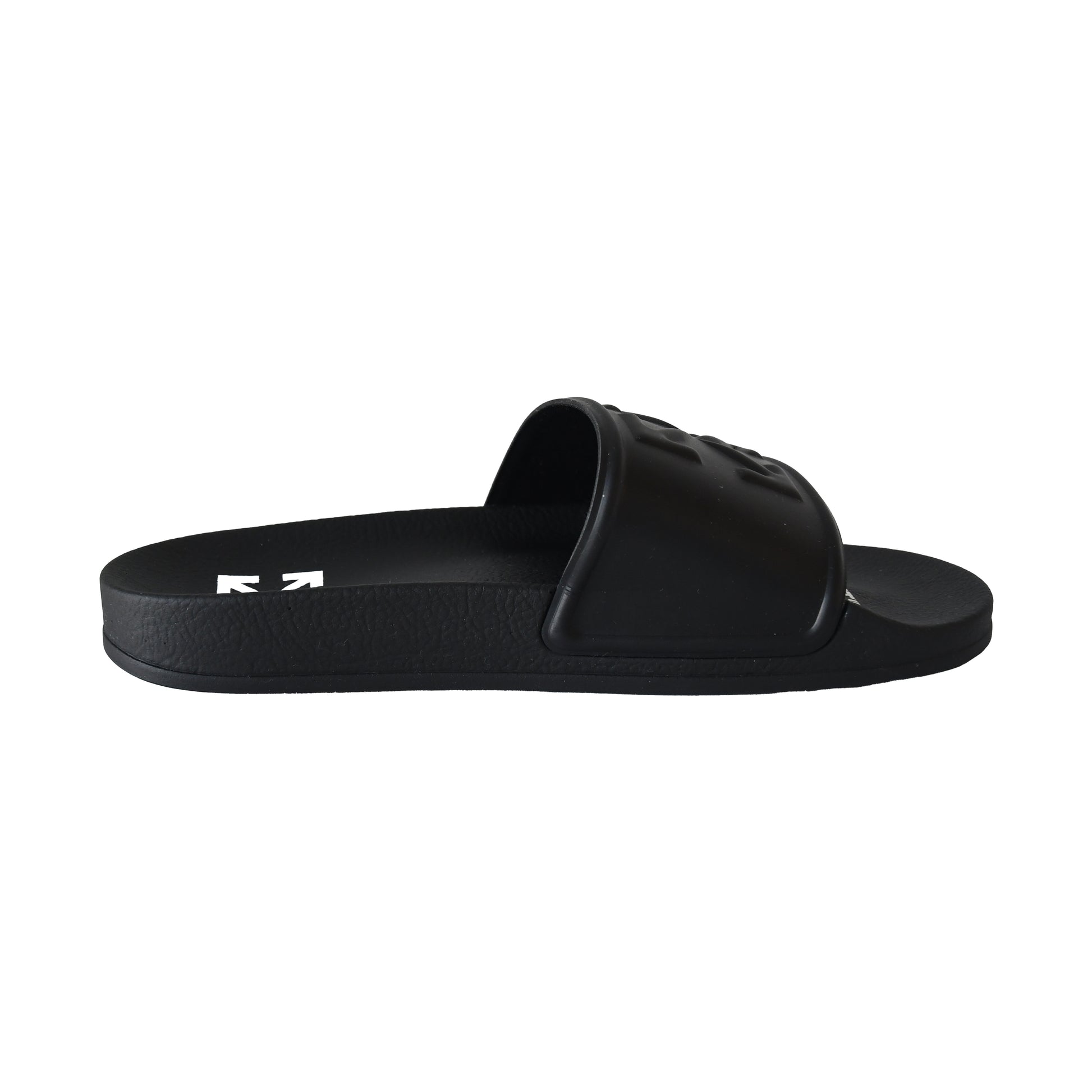 Off-White Arrow Logo Slides Black-NOBLEMARS