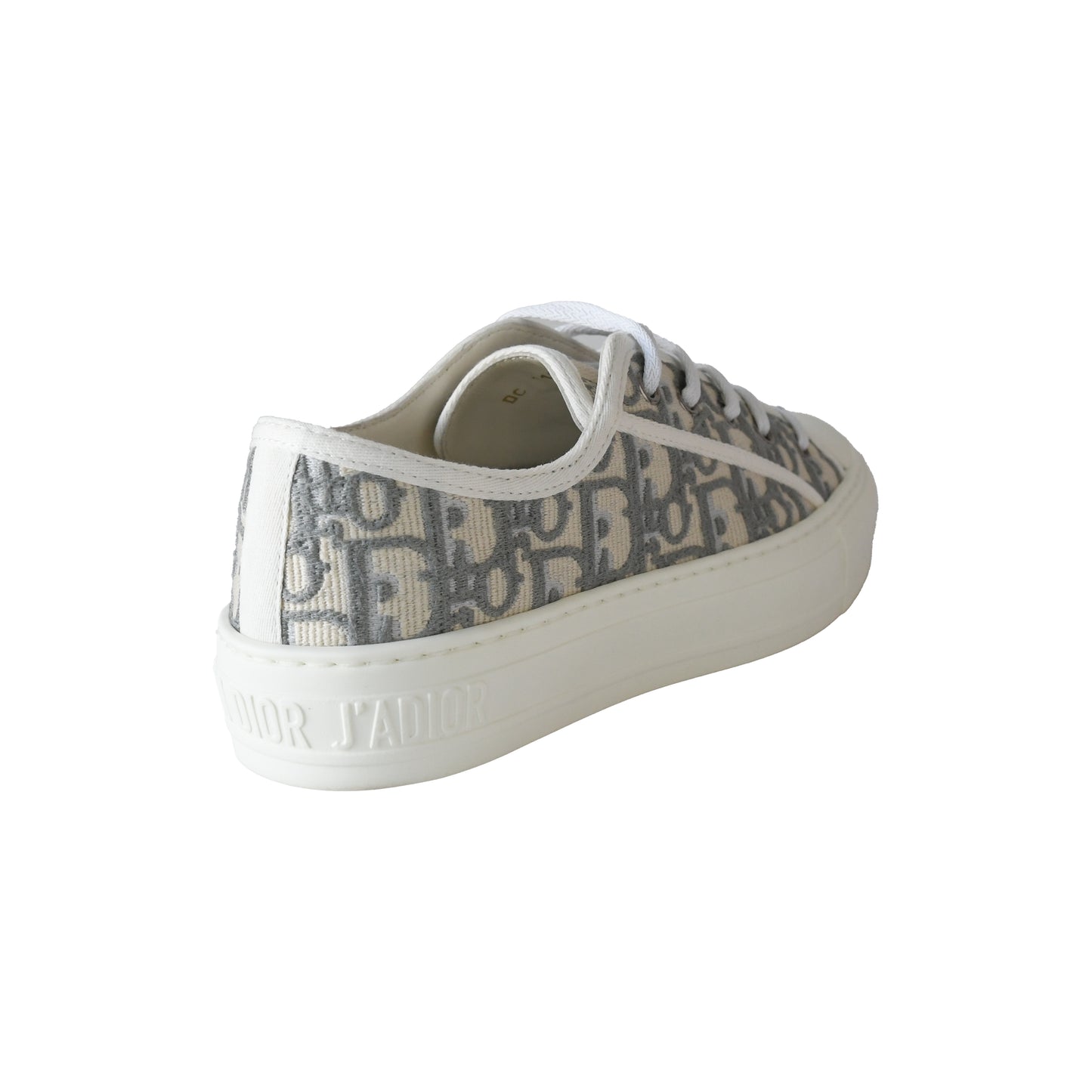 Dior Wmns Walk'N'Dior Embroidered Canvas Low Top Grey-NOBLEMARS