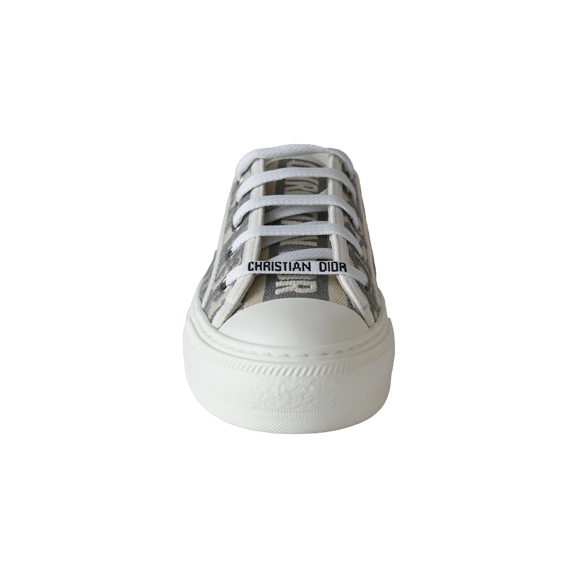 Dior Wmns Walk'N'Dior Embroidered Canvas Low Top Grey-NOBLEMARS