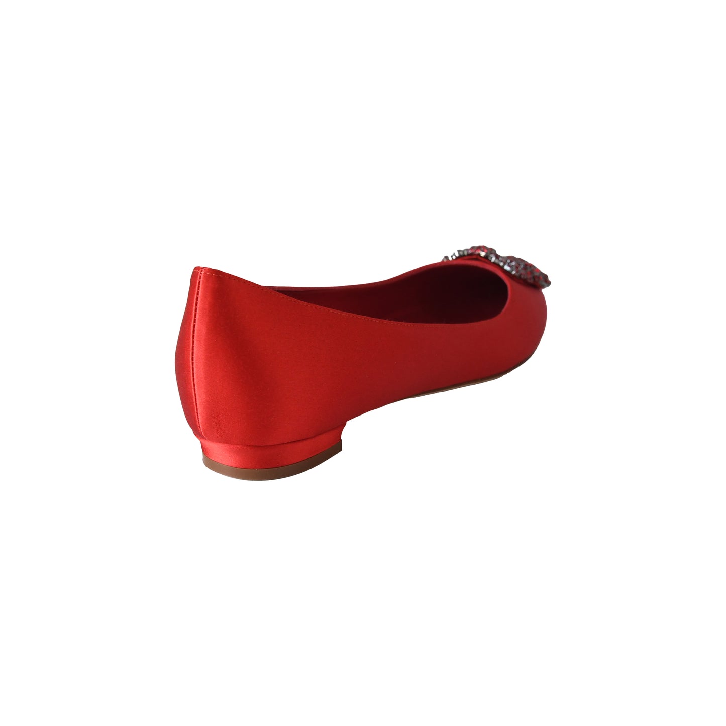 Manolo Blahnik Hangisi Ballerina Flats Red-NOBLEMARS