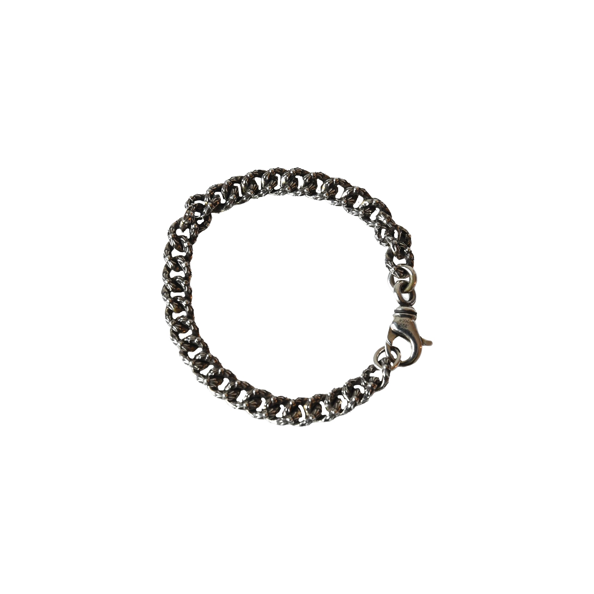 Chrome Hearts Extra Fancy Mini Cuban Bracelet Silver-NOBLEMARS