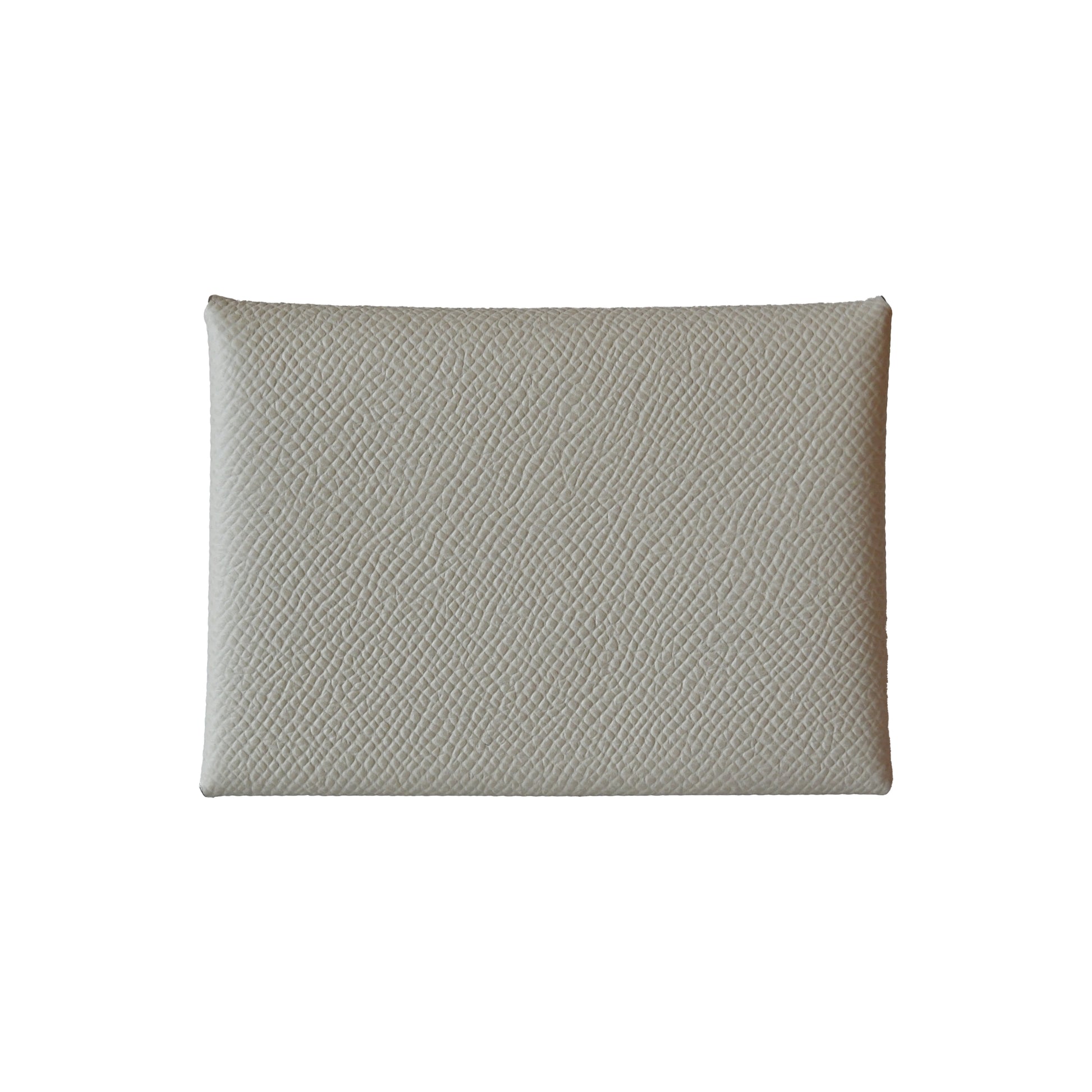 Hermes Calvi Duo Epsom Card Holder White-NOBLEMARS