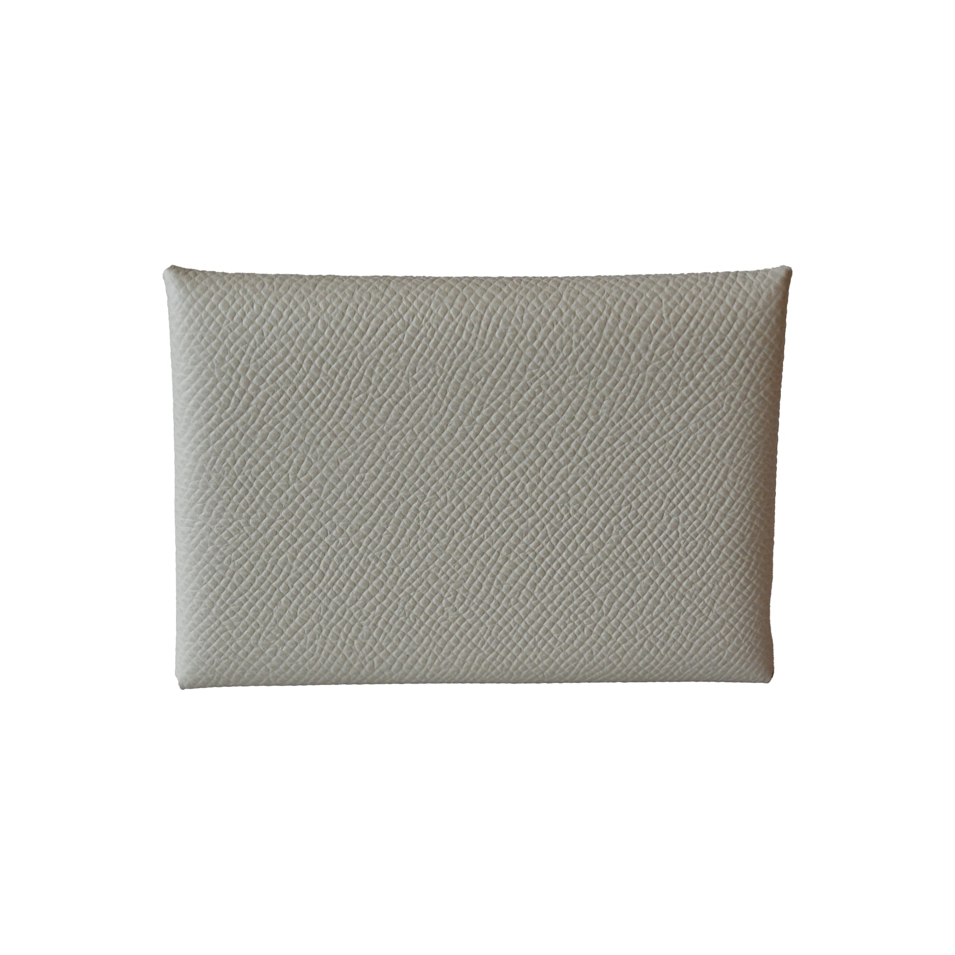 Hermes Calvi Duo Epsom Card Holder White-NOBLEMARS