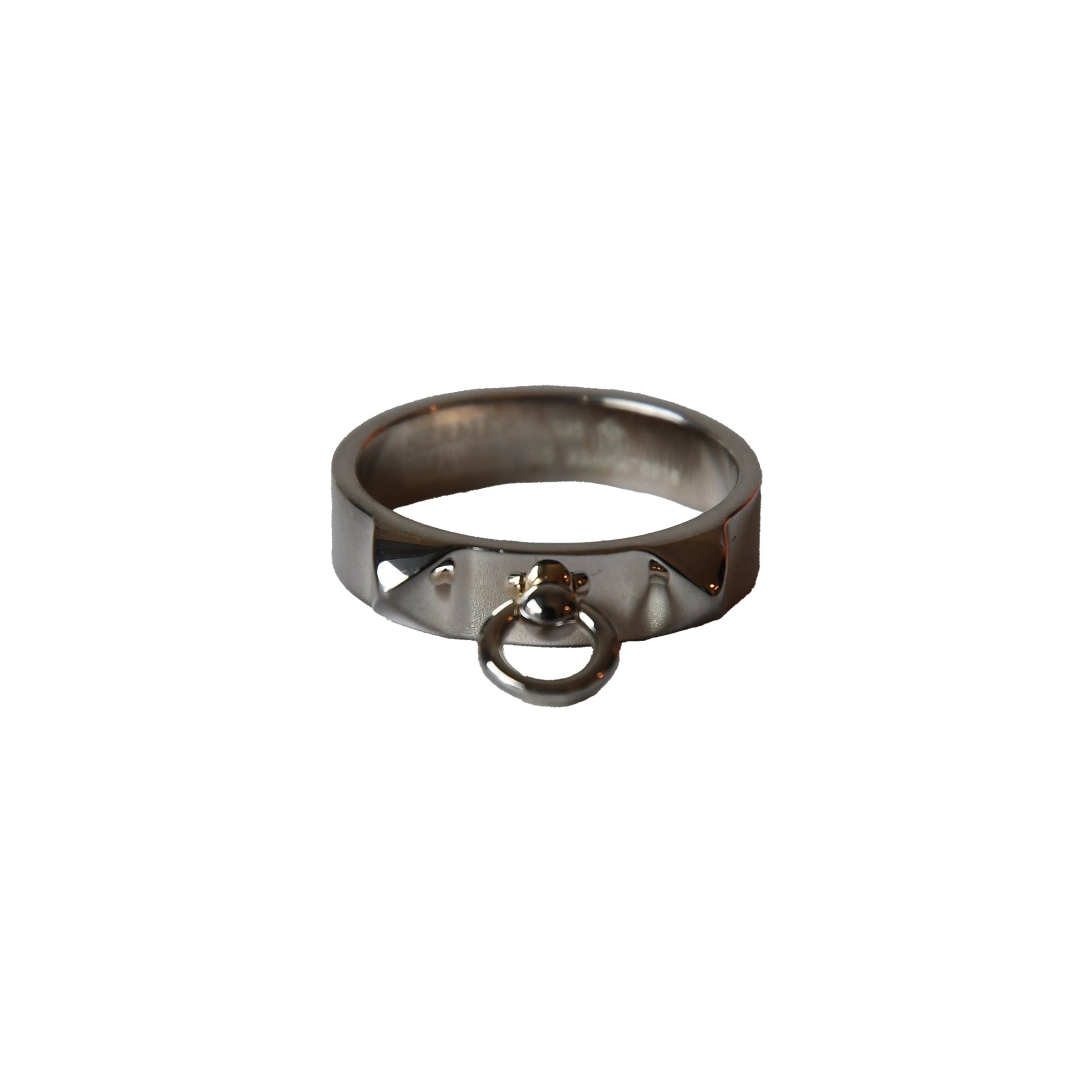 Hermes Collier de Chien PM Rings Silver-NOBLEMARS