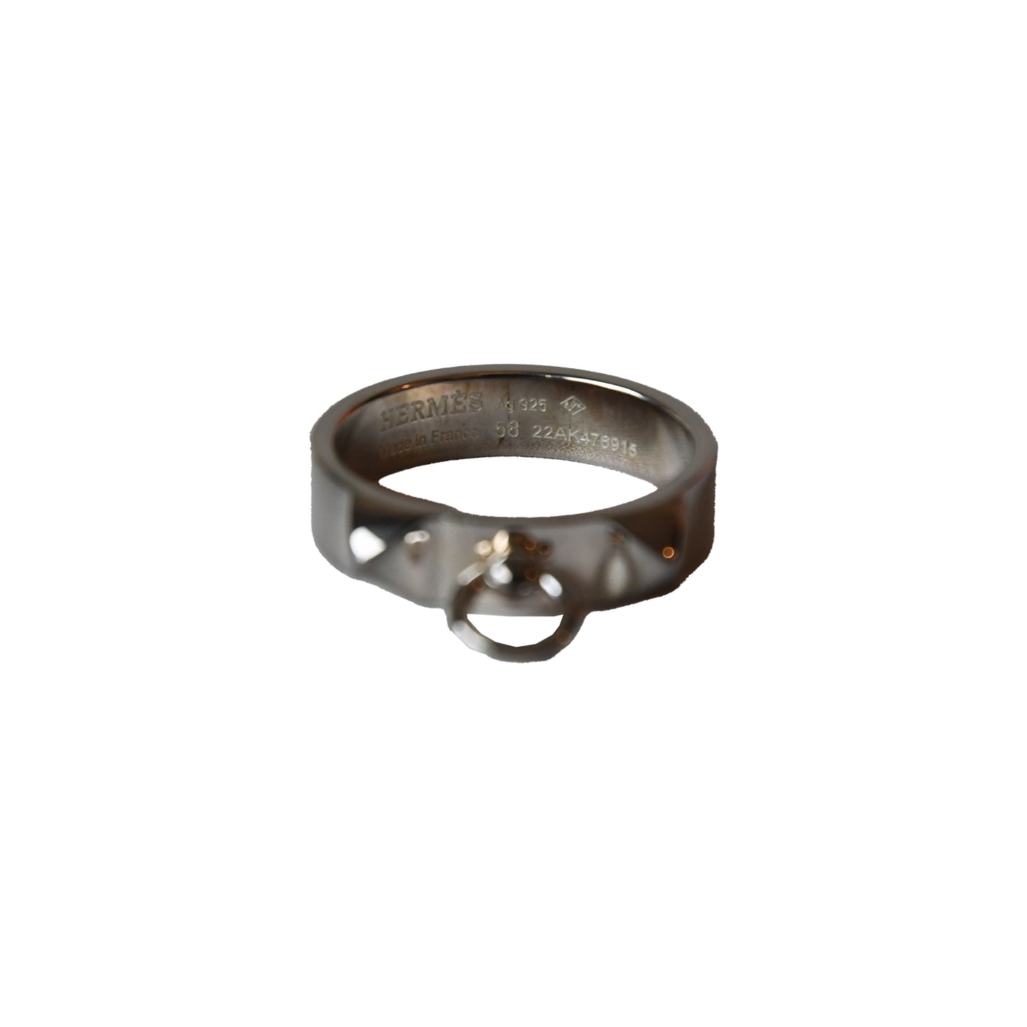 Hermes Collier de Chien PM Rings Silver-NOBLEMARS