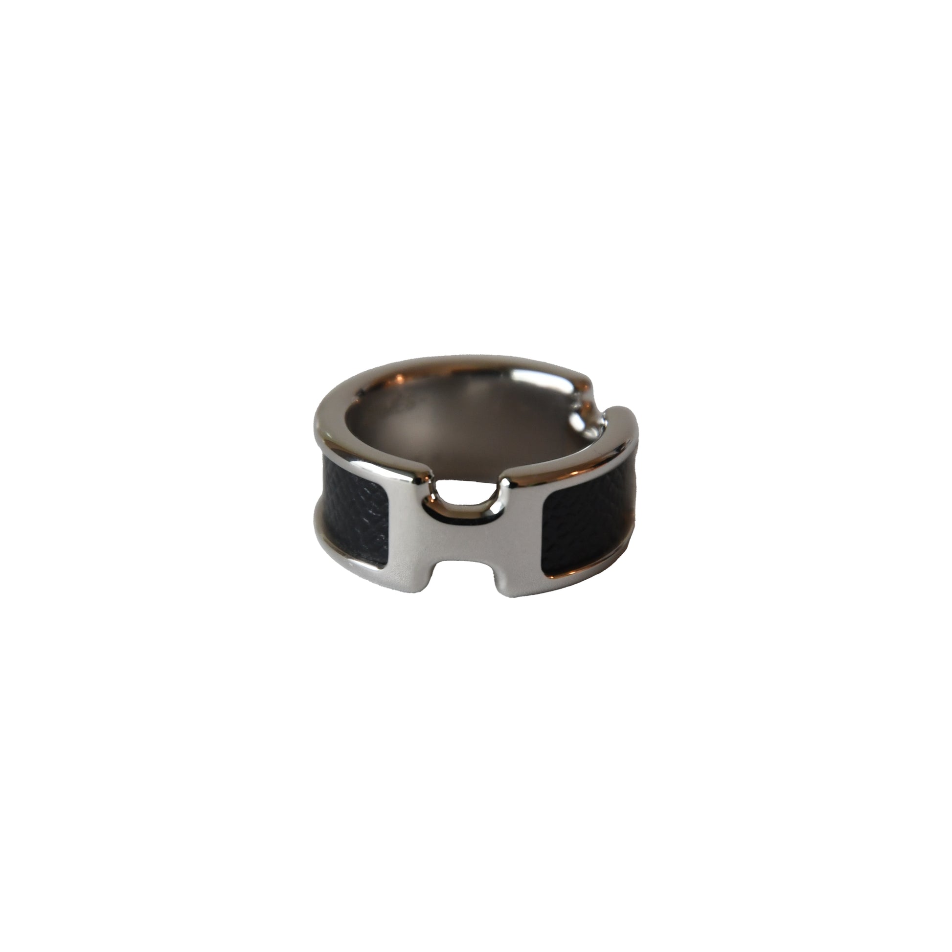 Hermes Olympe Ring Black Silver-NOBLEMARS
