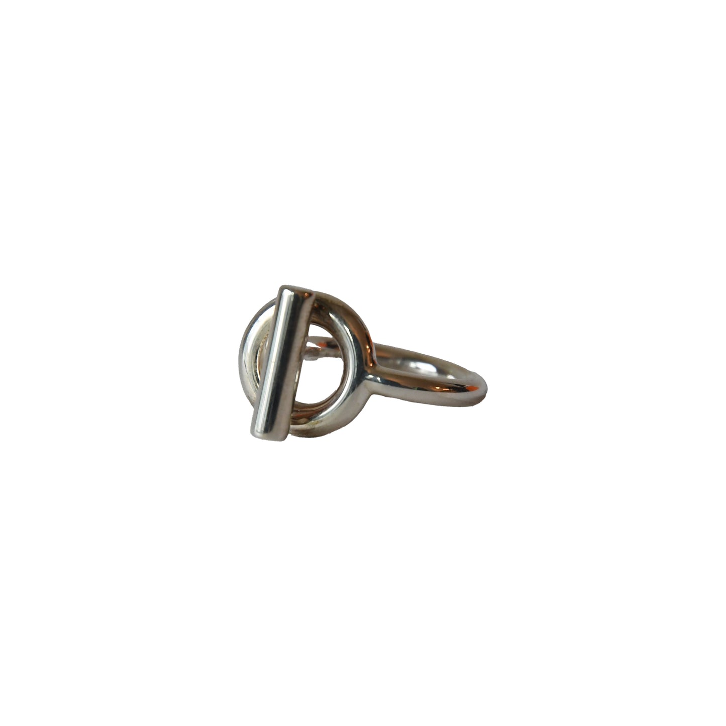 Hermes Sterling Echappee Ring Silver-NOBLEMARS