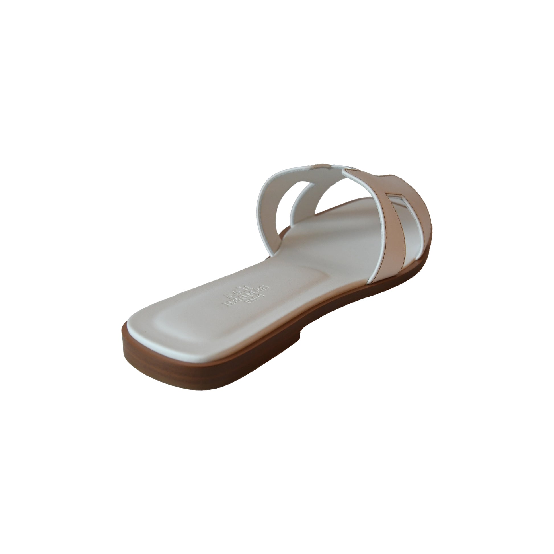 Hermes Oran Sandals White-NOBLEMARS