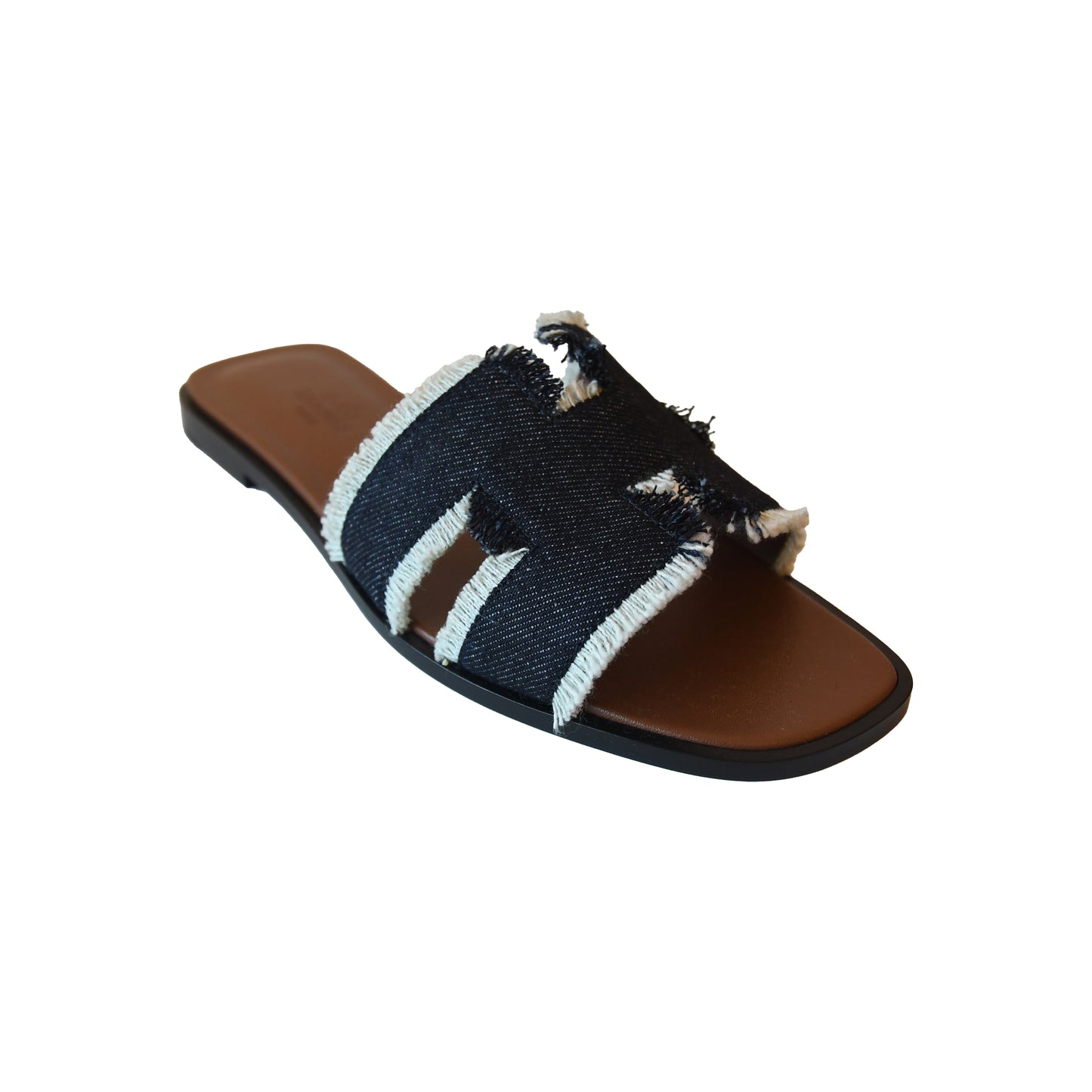 Hermes Oran Sandals Denim-NOBLEMARS