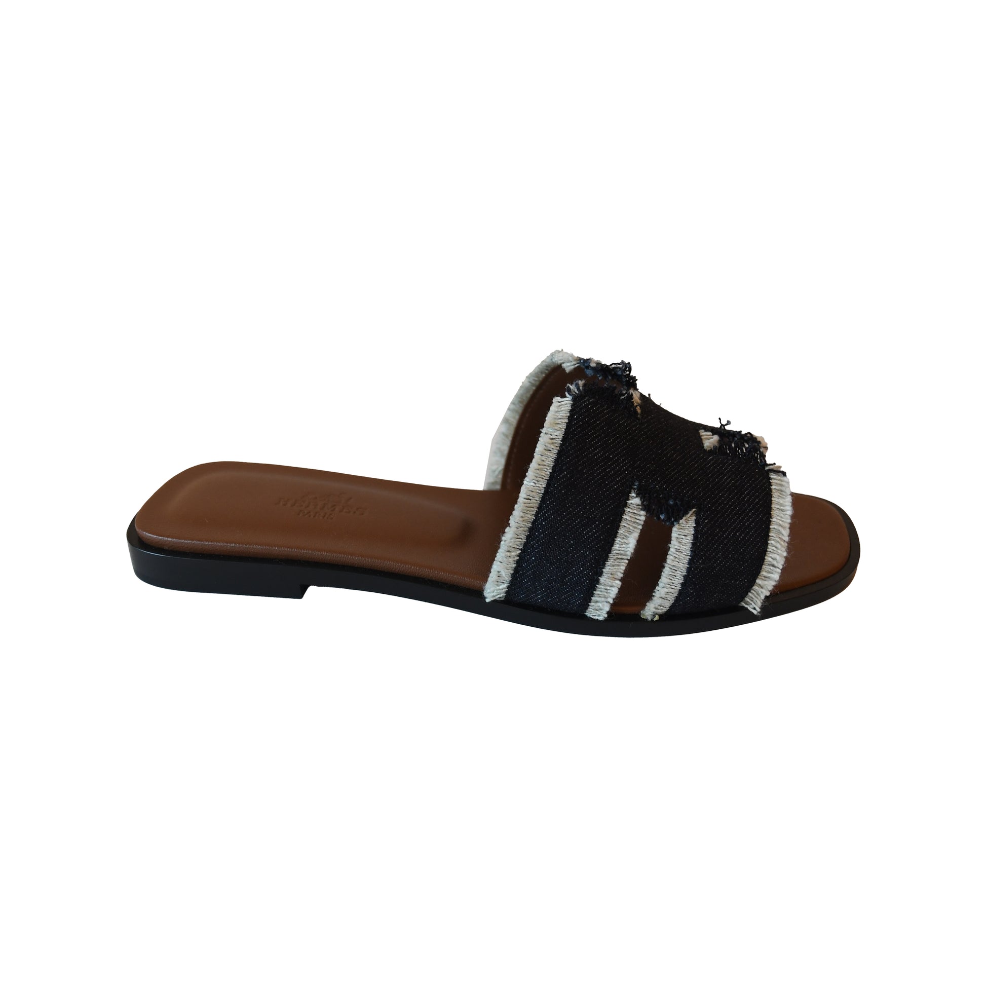 Hermes Oran Sandals Denim-NOBLEMARS