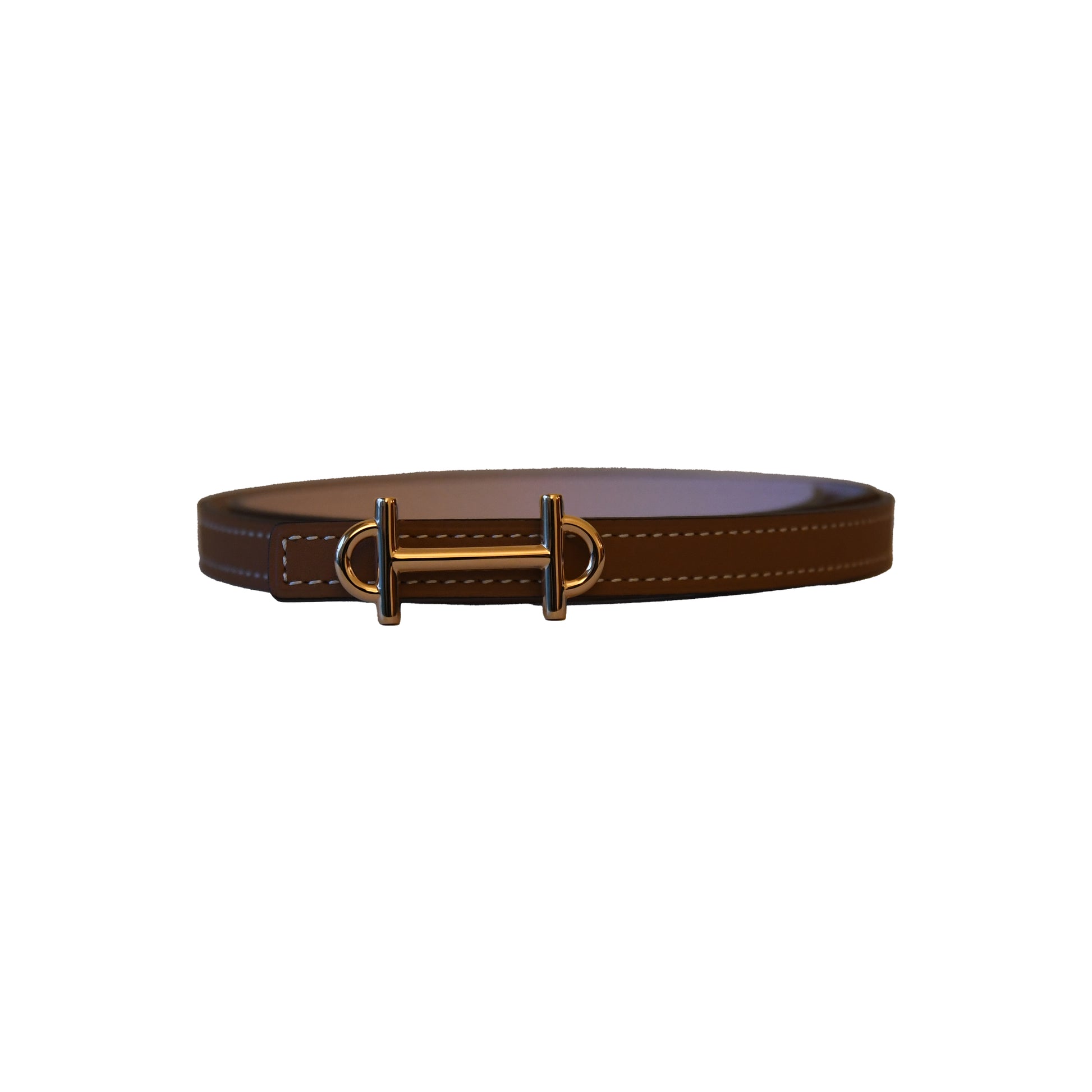 Hermes Gamma Reversible Belt Gold Hardware Brown-NOBLEMARS