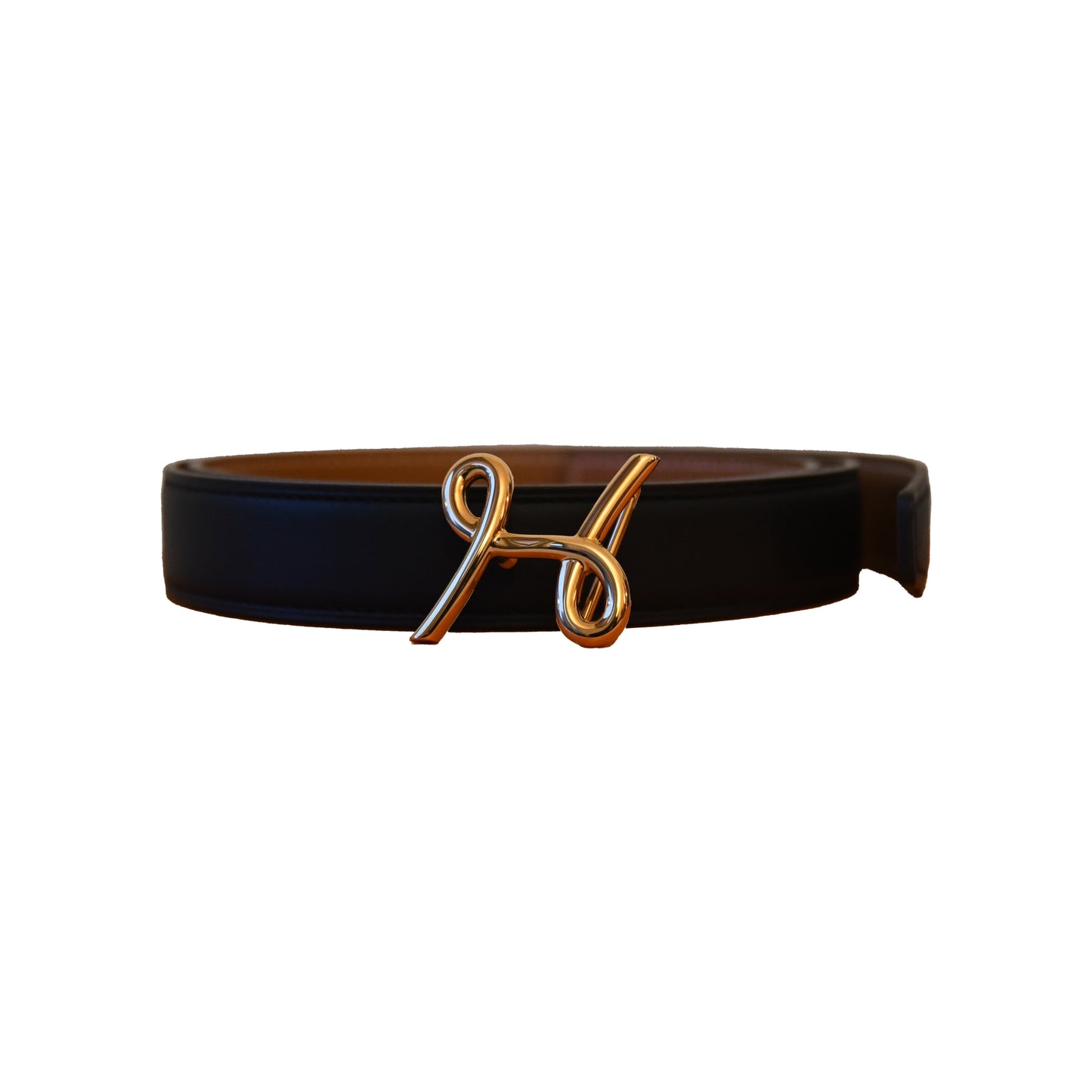 Hermes Swift Epsom H Cursives Belt Gold Hardware Black-NOBLEMARS