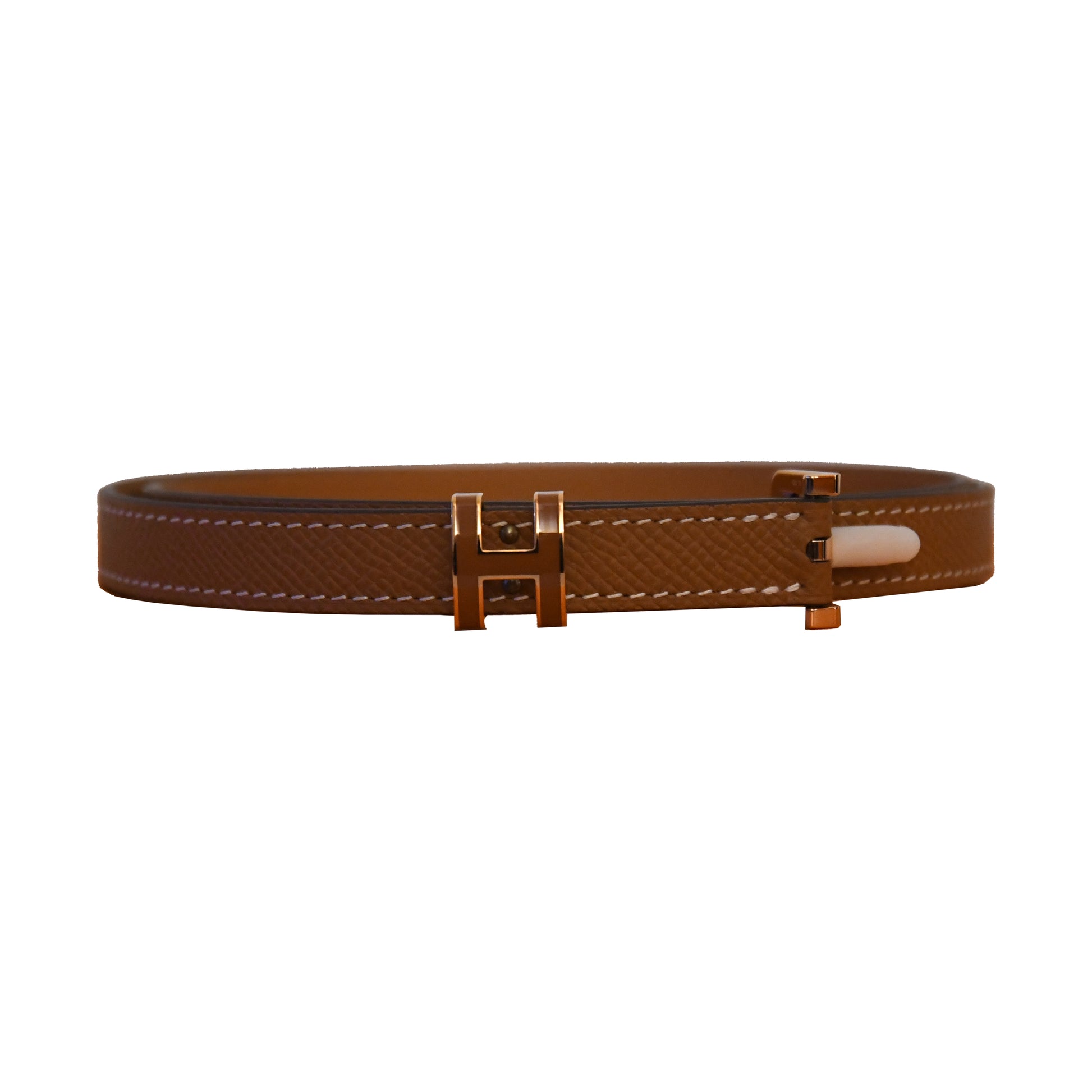 Hermes Brown Pop H Belt Gold Hardware Brown-NOBLEMARS