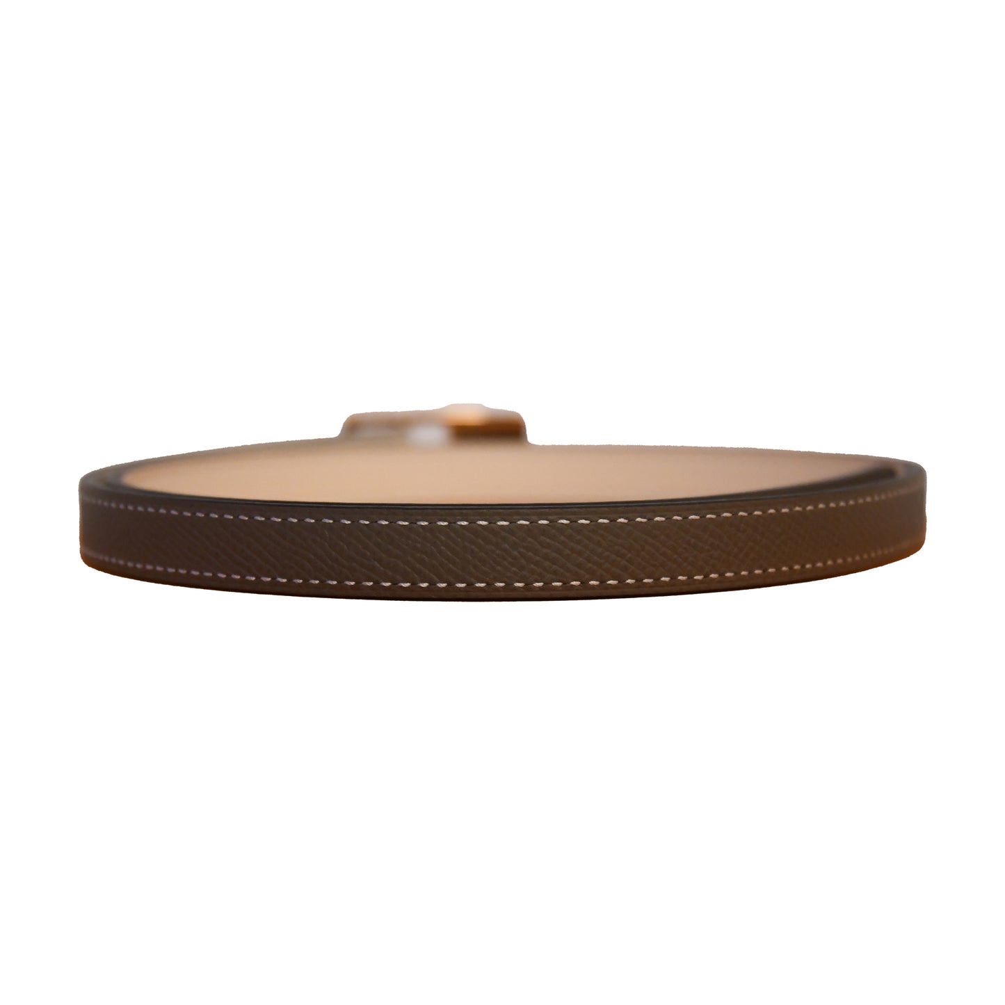 Hermes Reversible Lucky Belt Gold Hardware Grey-NOBLEMARS