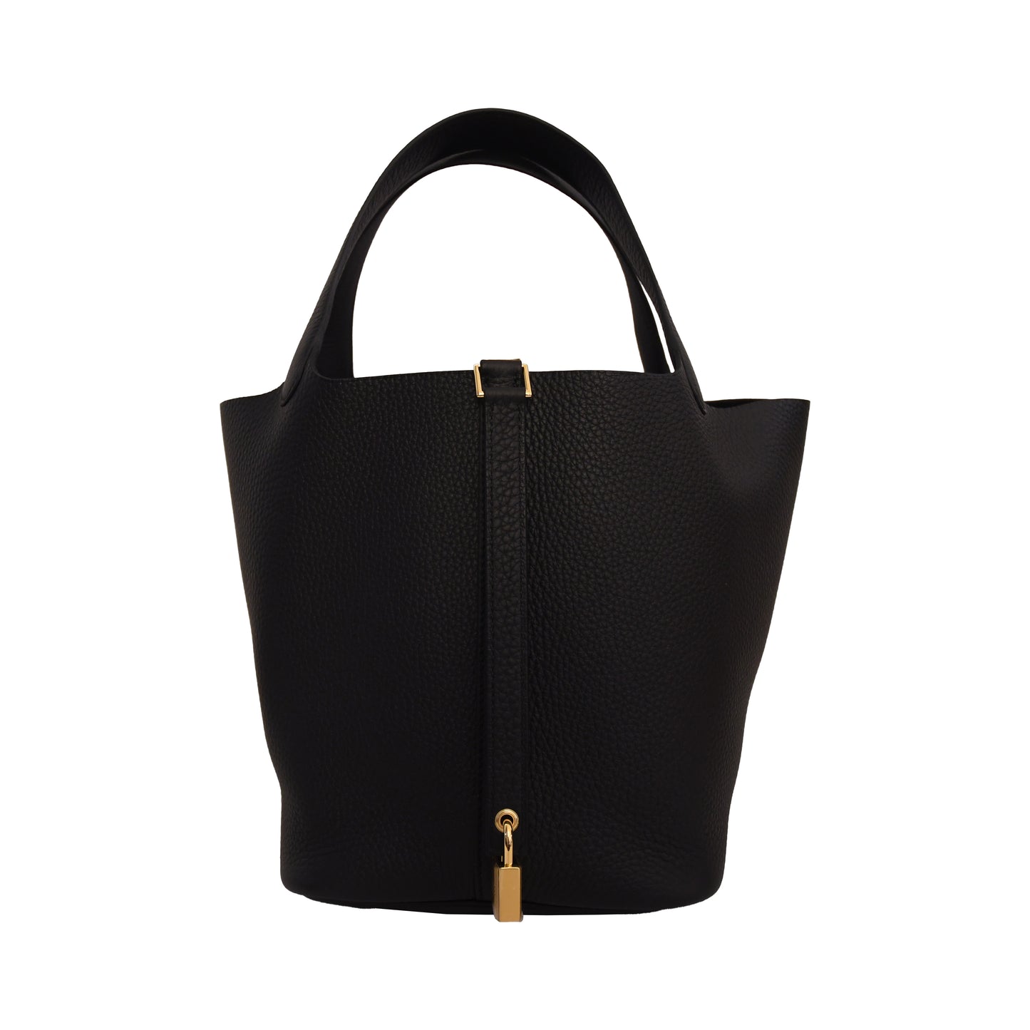 Hermes Picotin Lock 22P Gold Hardware Black-NOBLEMARS