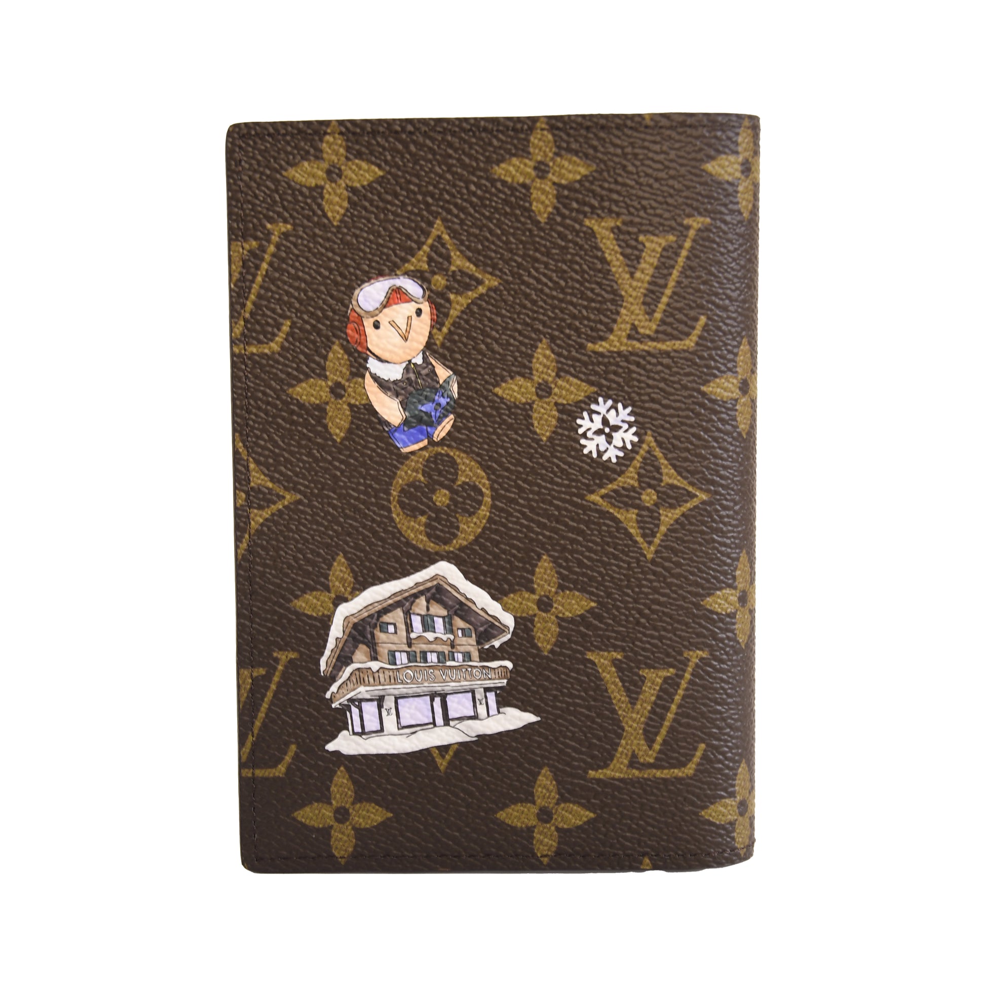 Louis Vuitton Vivienne Monogram Passport Cover Brown-NOBLEMARS