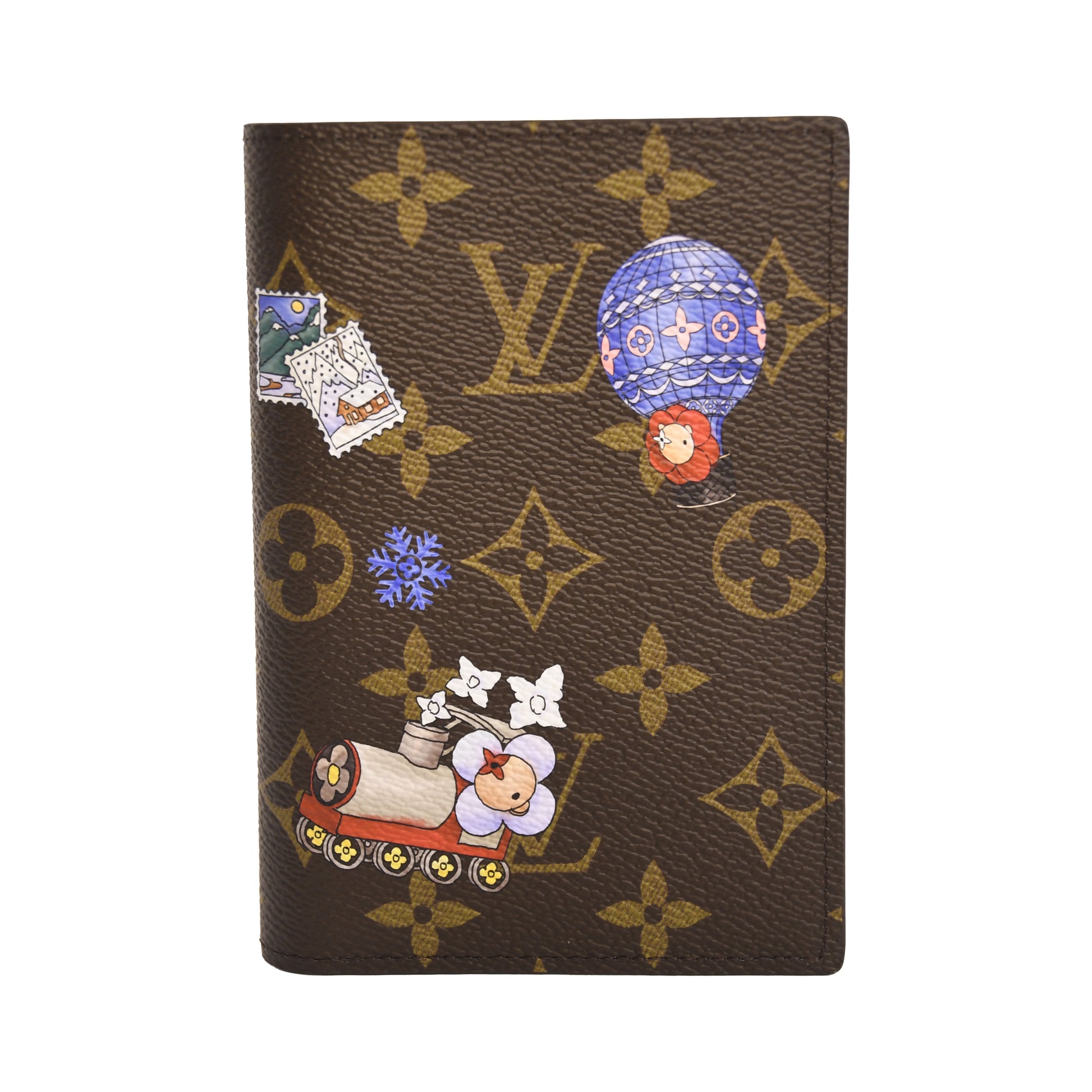 Louis Vuitton Vivienne Monogram Passport Cover Brown-NOBLEMARS