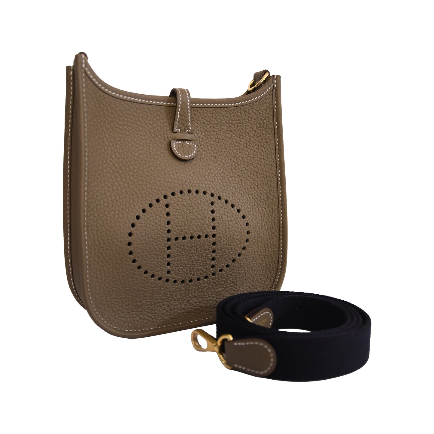 Hermes Evelyne TPM Clemence Palladium Hardware Etoupe-NOBLEMARS