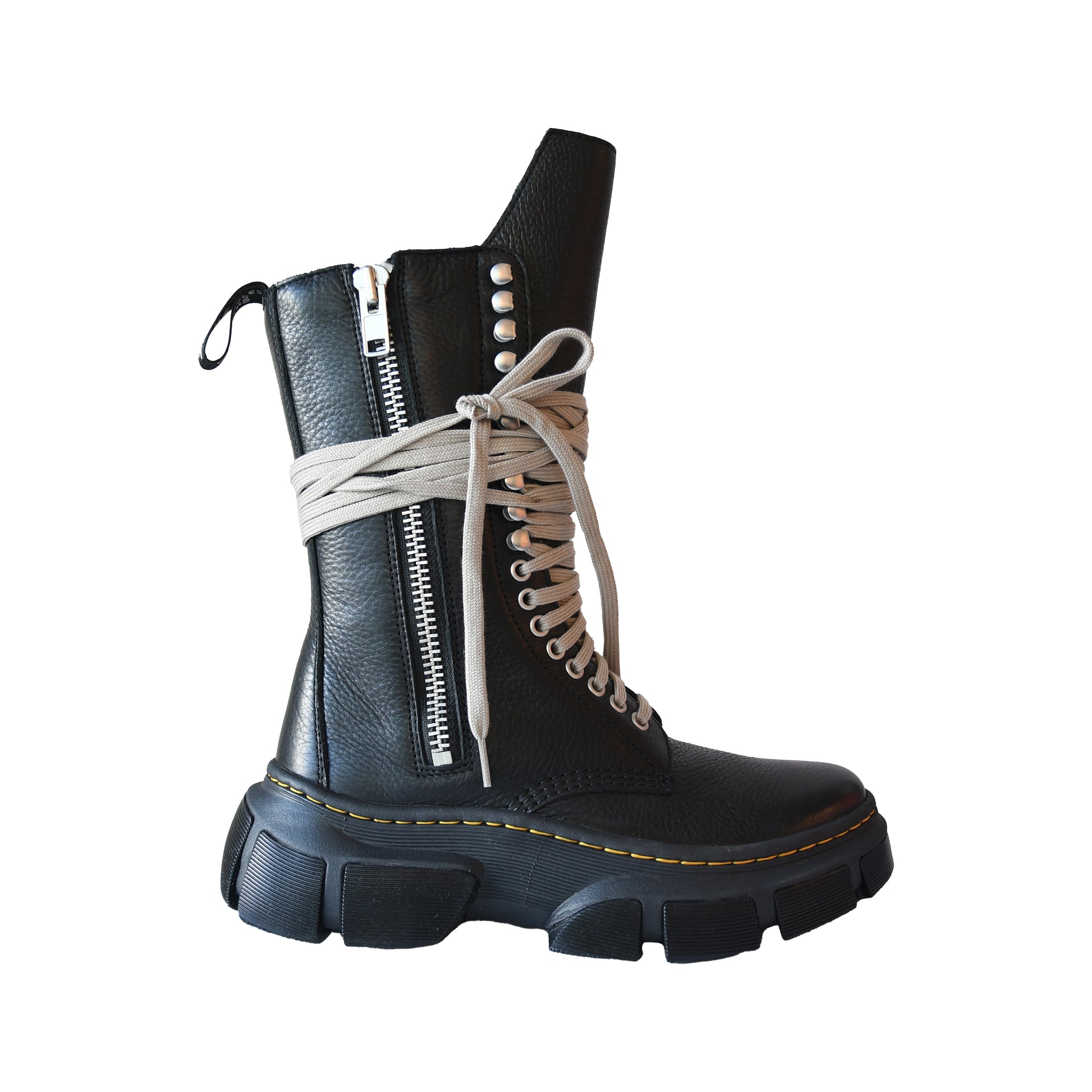 Rick Owens x Dr. Martens 1918 DMXL Calf Length Boot Black-NOBLEMARS