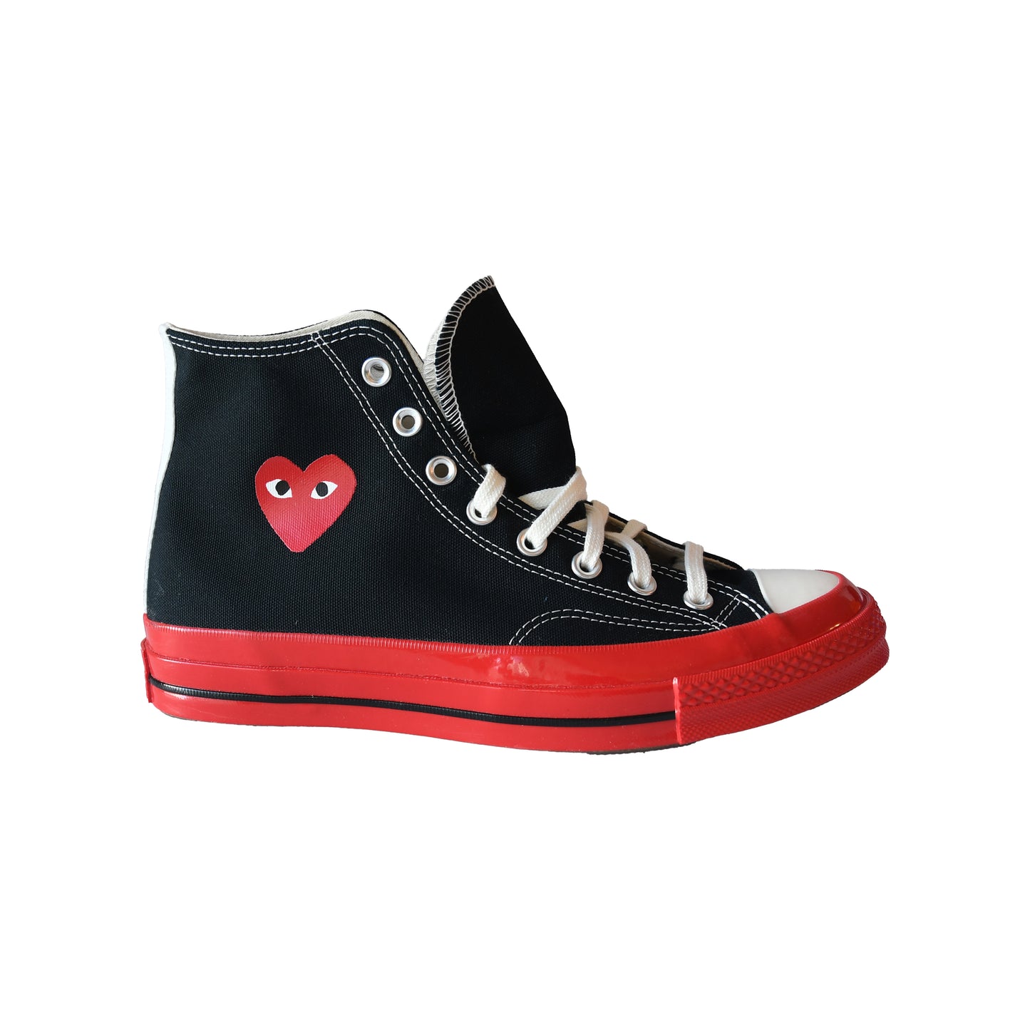 Converse x Comme Des GarCons Play Chuck 70 High Top Sneaker Red Sole Black-NOBLEMARS