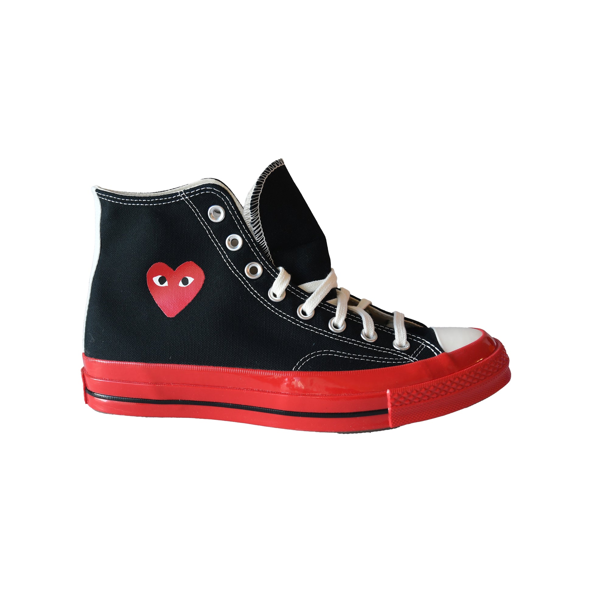 Converse x Comme Des GarCons Play Chuck 70 High Top Sneaker Red Sole Black-NOBLEMARS
