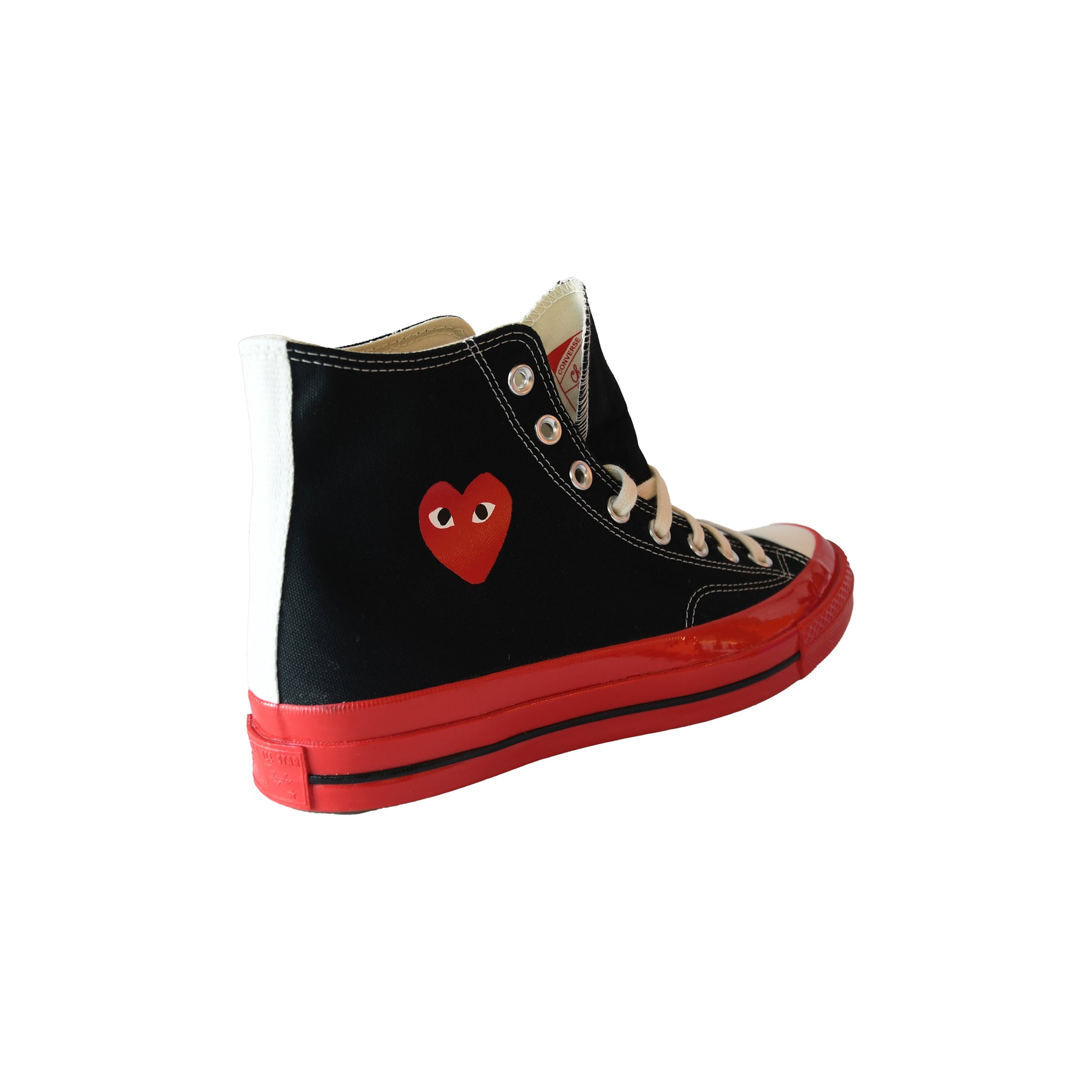 Converse x Comme Des GarCons Play Chuck 70 High Top Sneaker Red Sole Black-NOBLEMARS