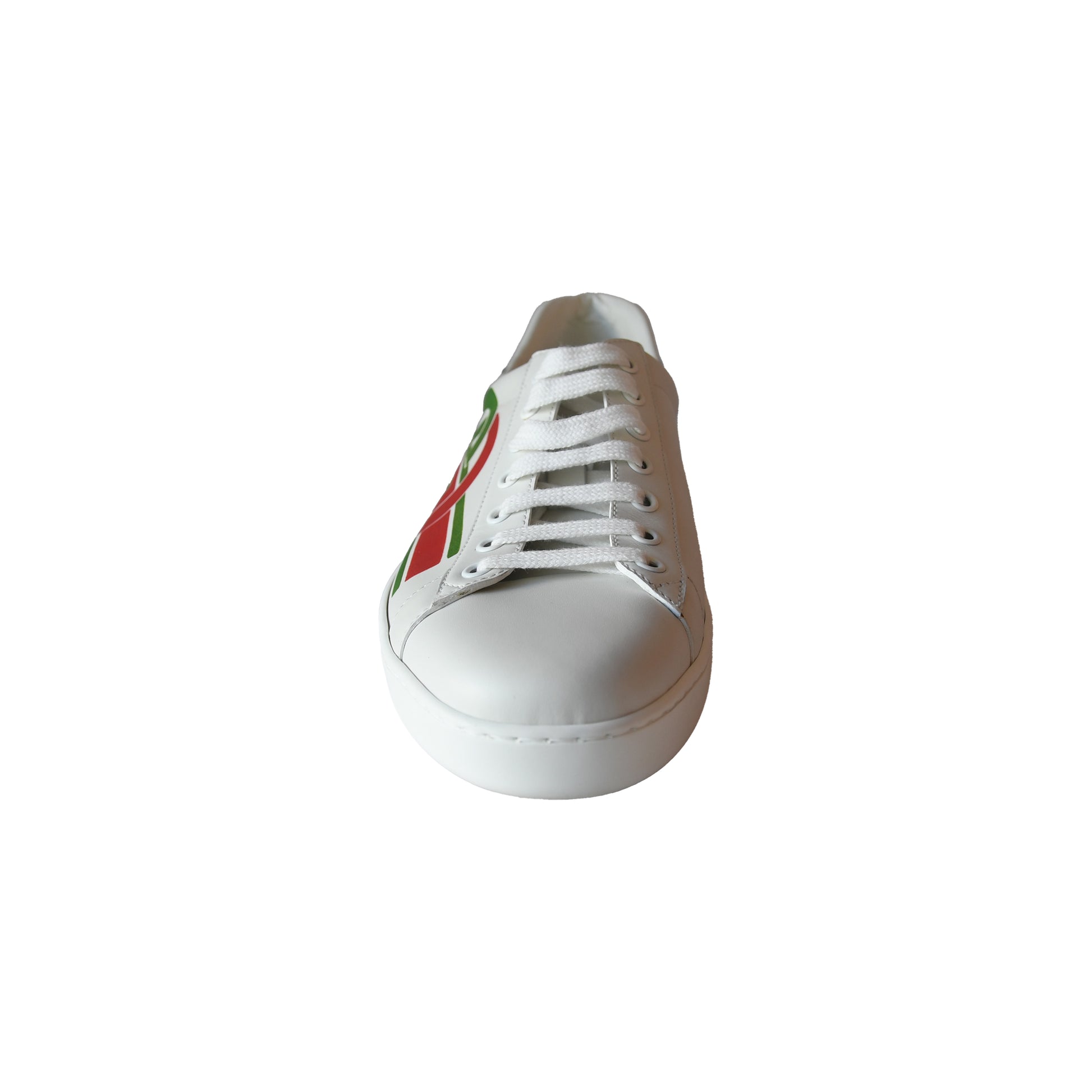 Gucci Ace Interlocking GG Logo Low-Top Sneaker White Green Red-NOBLEMARS