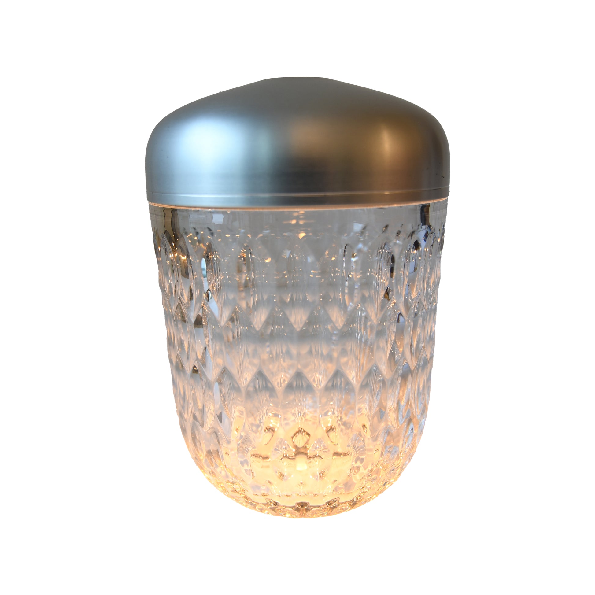 Hermes Saint Louis Folia Mini Portable Crystal Lamp Silver-NOBLEMARS