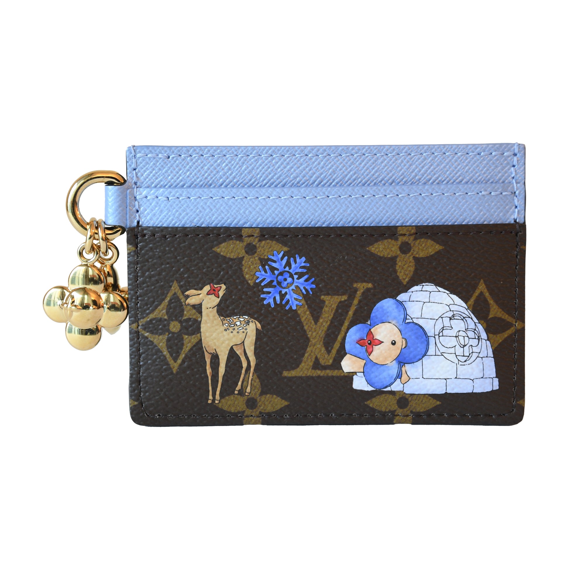 Louis Vuitton Charms Monogram Canvas Card Holder With The House's Iconic And Vivienne Mascot Brown-NOBLEMARS