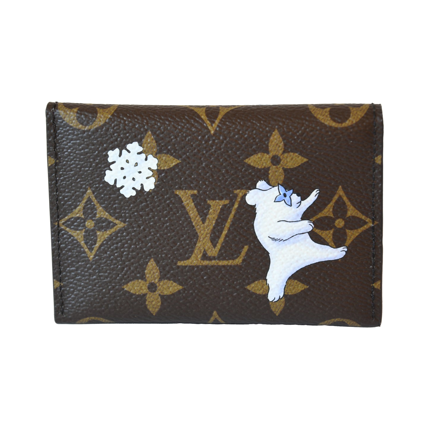 Louis Vuitton Monogram Canvas Card Holder With Vivienne Travel-Themed Sticker Patterns-NOBLEMARS