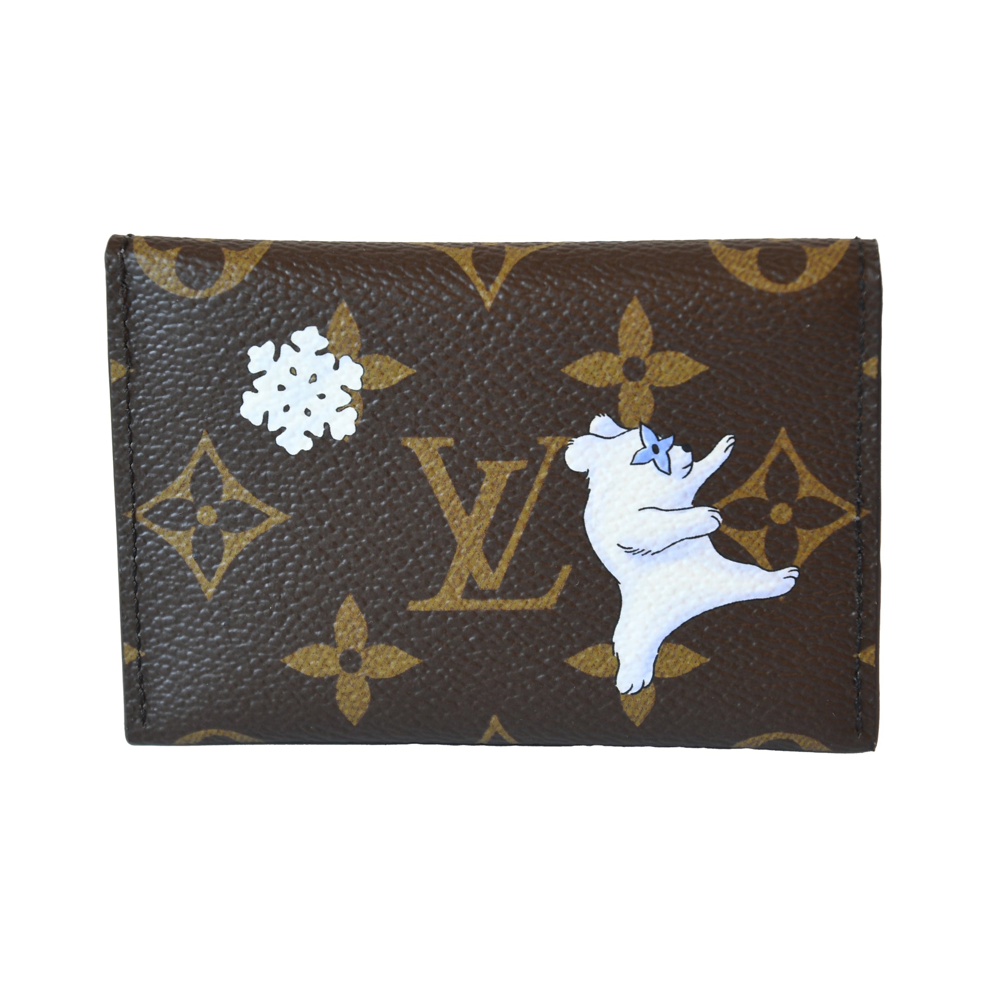 Louis Vuitton Monogram Canvas Card Holder With Vivienne Travel-Themed Sticker Patterns-NOBLEMARS