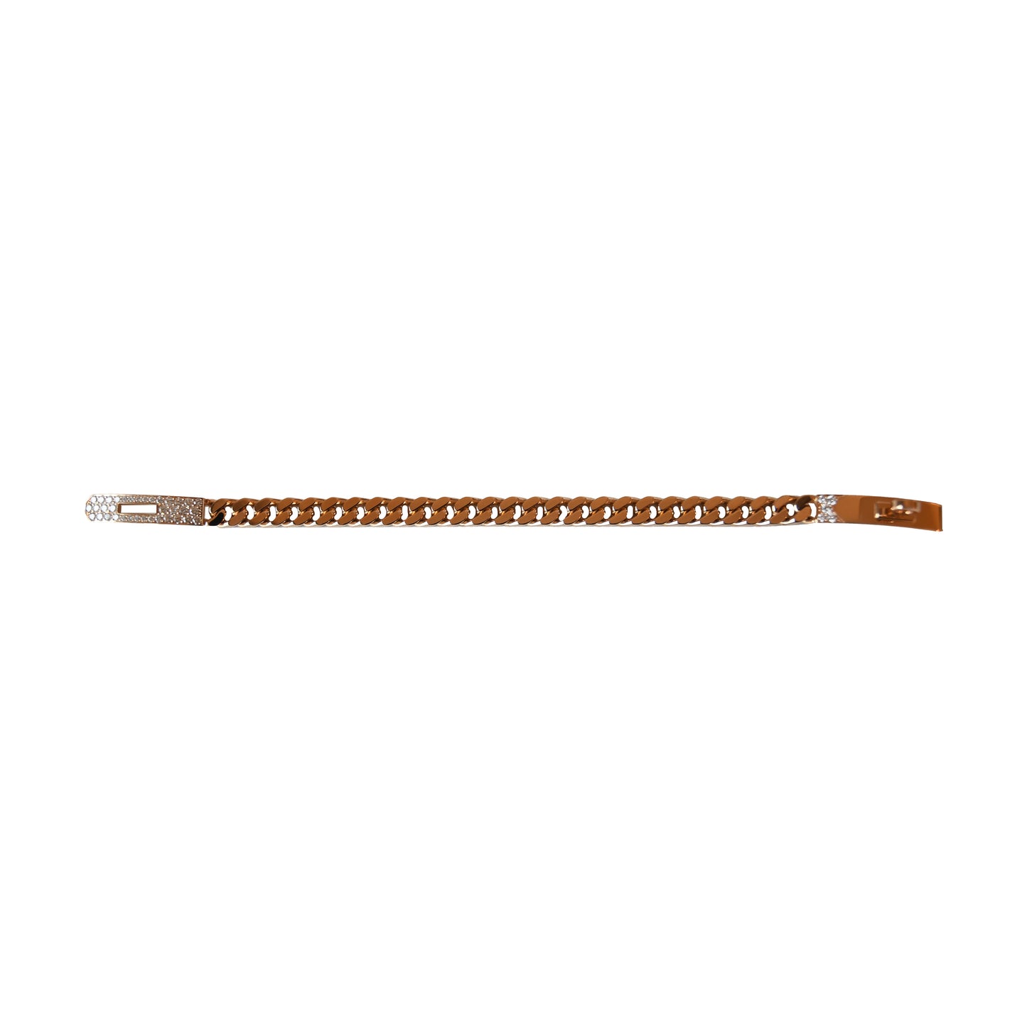 Hermes Diamonds Kelly Gourmette Bracelet Rose Gold-NOBLEMARS