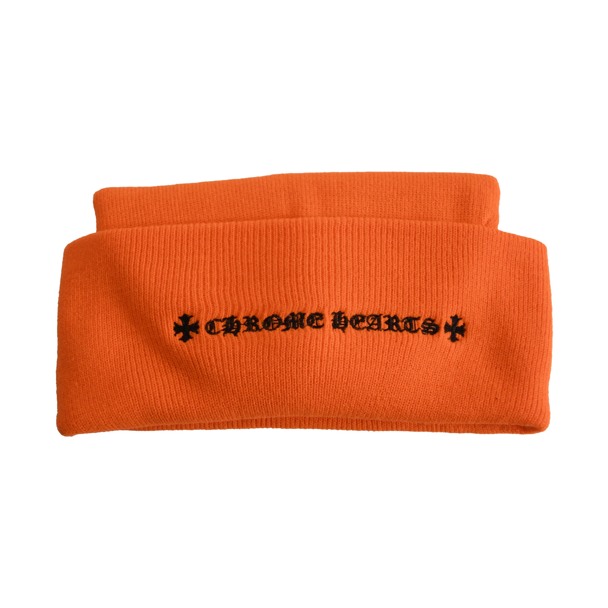 Chrome Hearts Embroidered CH Logo Beanie Black Orange-NOBLEMARS