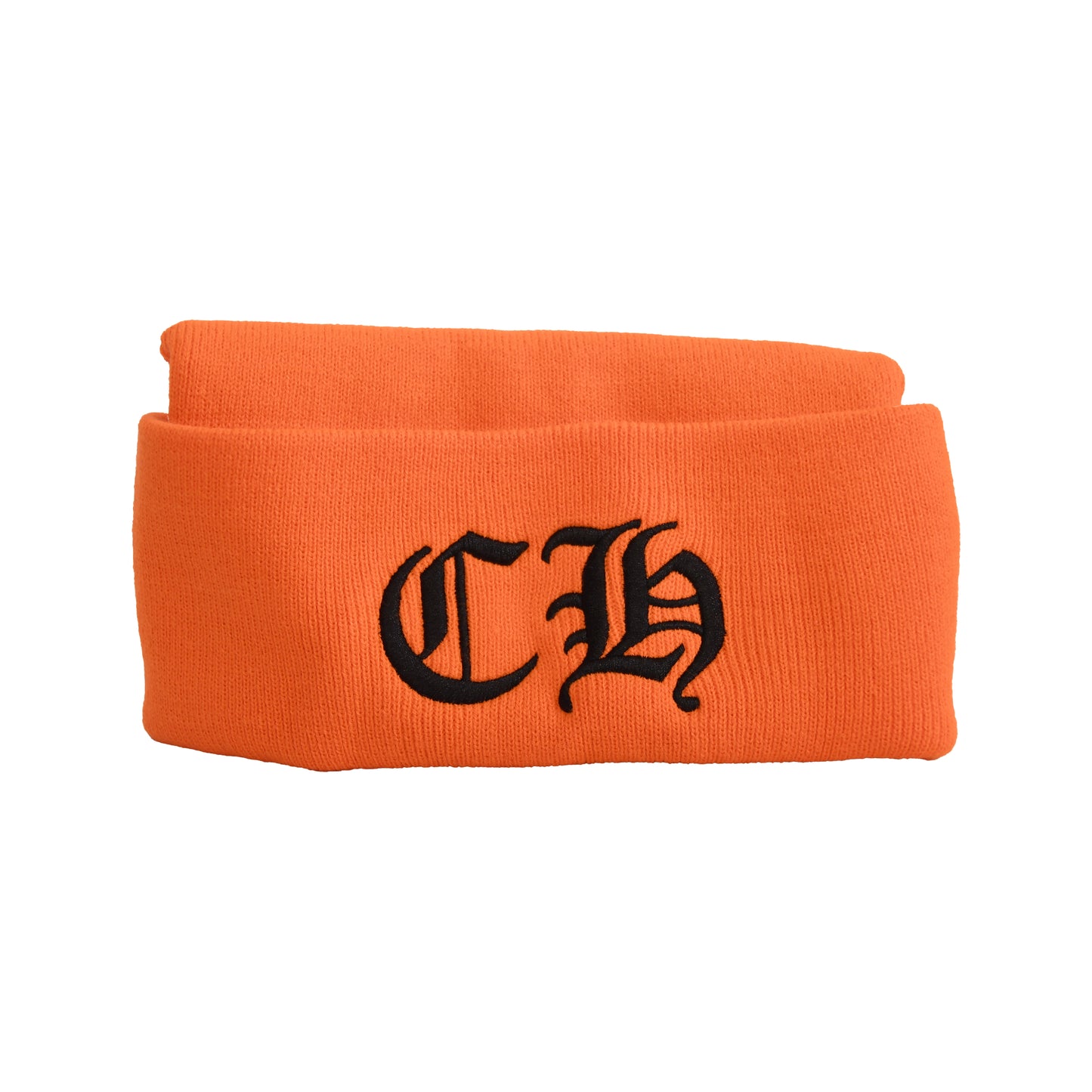 Chrome Hearts Embroidered CH Logo Beanie Black Orange-NOBLEMARS
