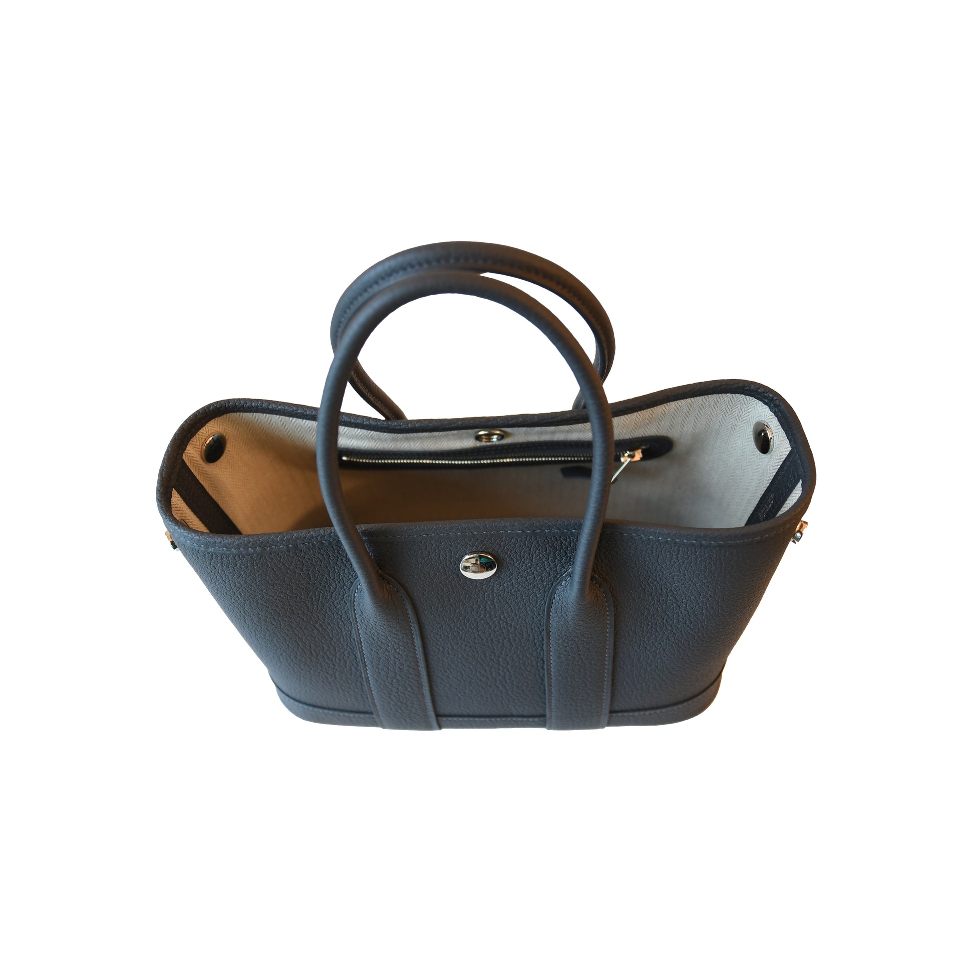 Hermes Mini Garden Party Palladium Hardware Ardoise-NOBLEMARS