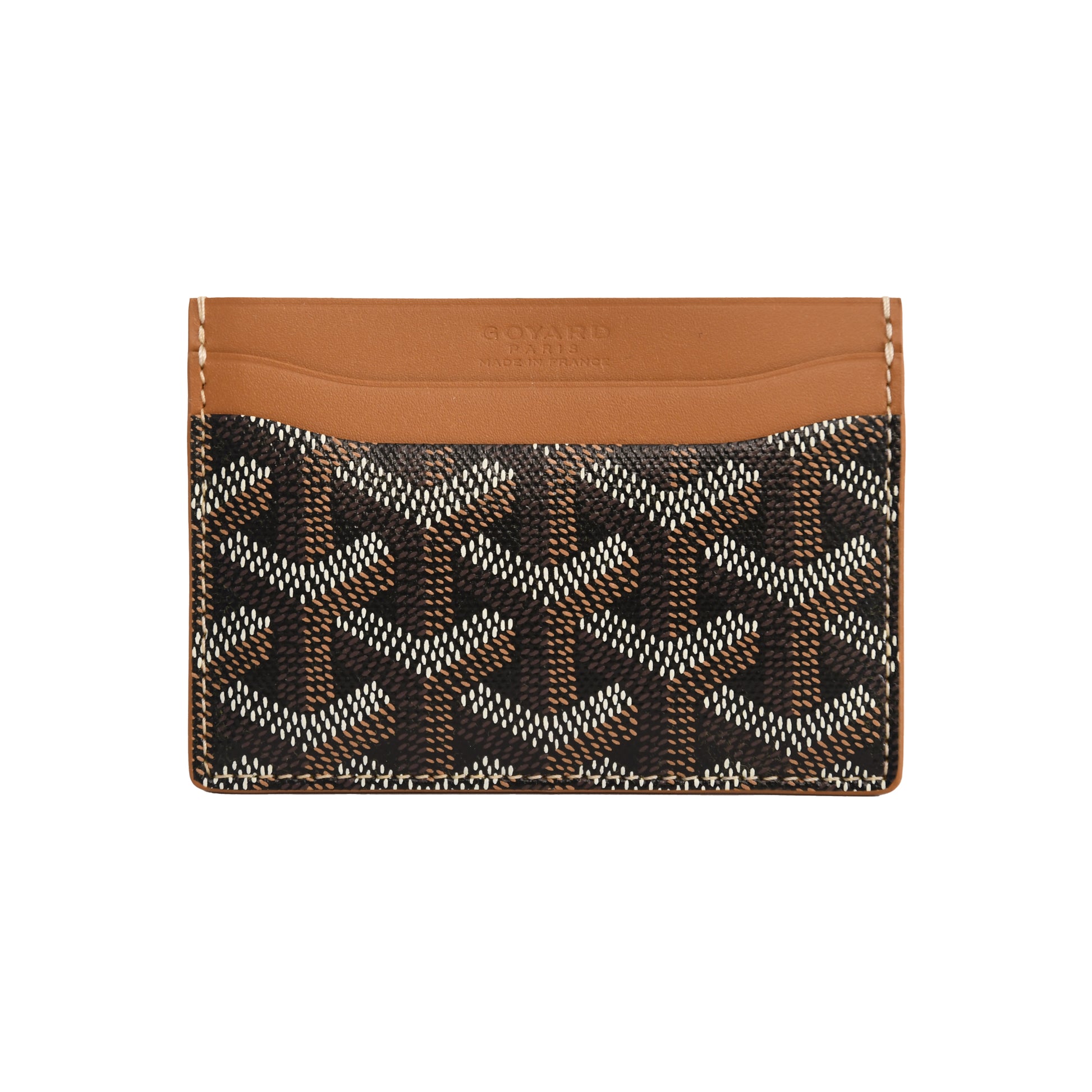 Goyard Saint Sulpice Card Holder Coated Canvas Black Gold-NOBLEMARS