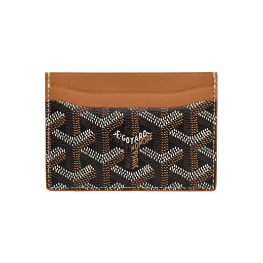 Goyard Saint Sulpice Card Holder Coated Canvas Black Gold-NOBLEMARS